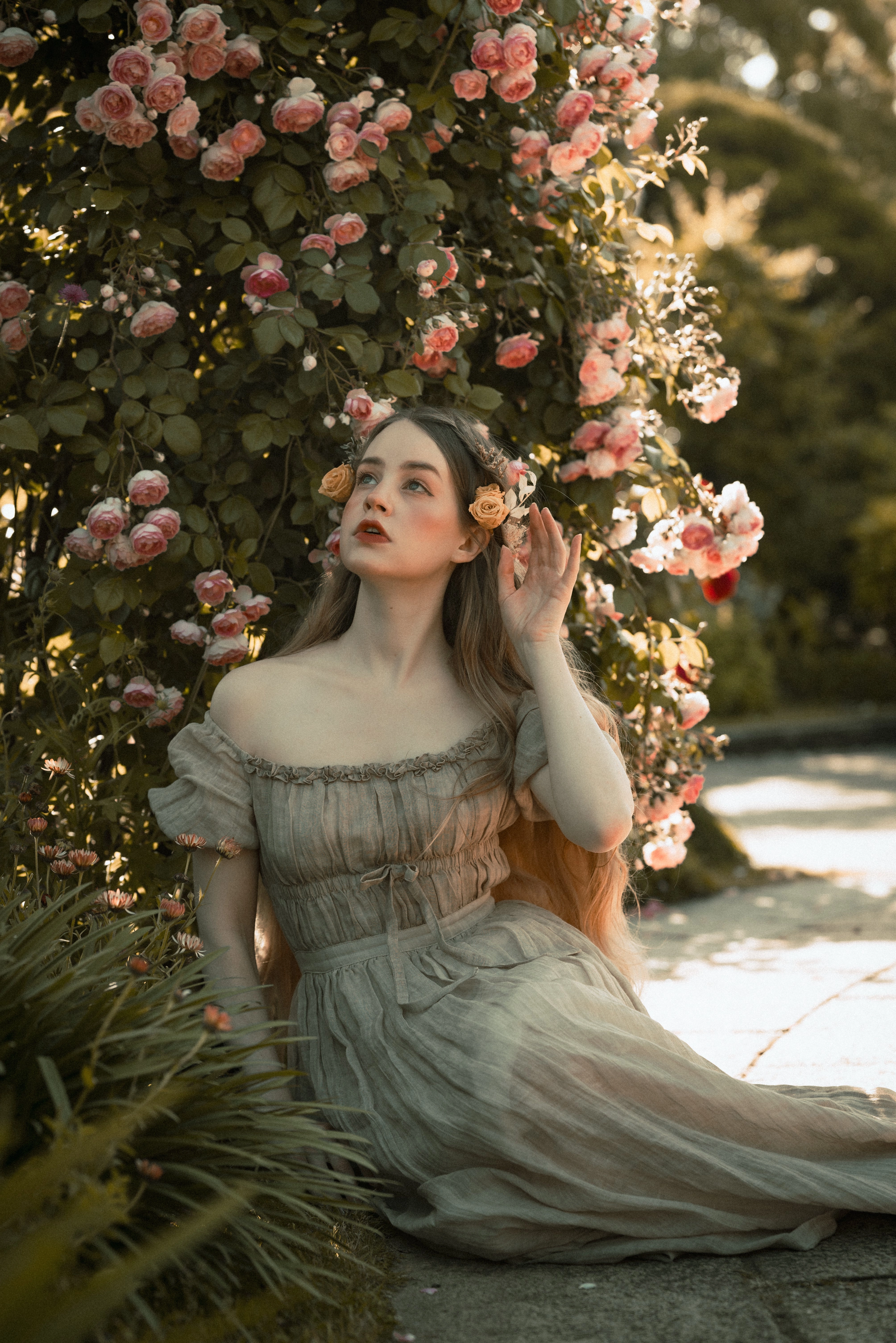 No Wrinkle Quick Move Osmanthus 01 | maxi linen dress