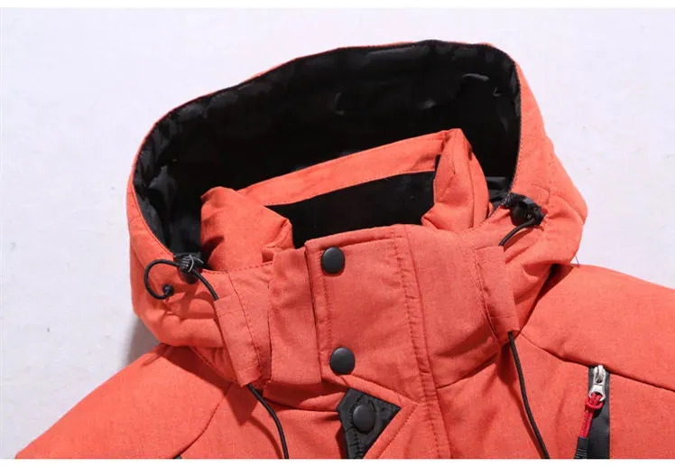 Outdoor Windproof Hooded Jacket Leisure Sports Coat With Pockets Warm Mens Clothing