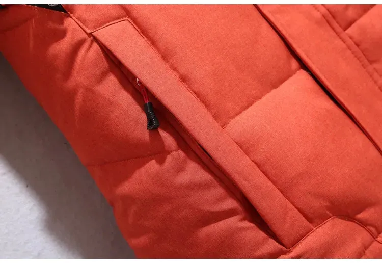 Outdoor Windproof Hooded Jacket Leisure Sports Coat With Pockets Warm Mens Clothing