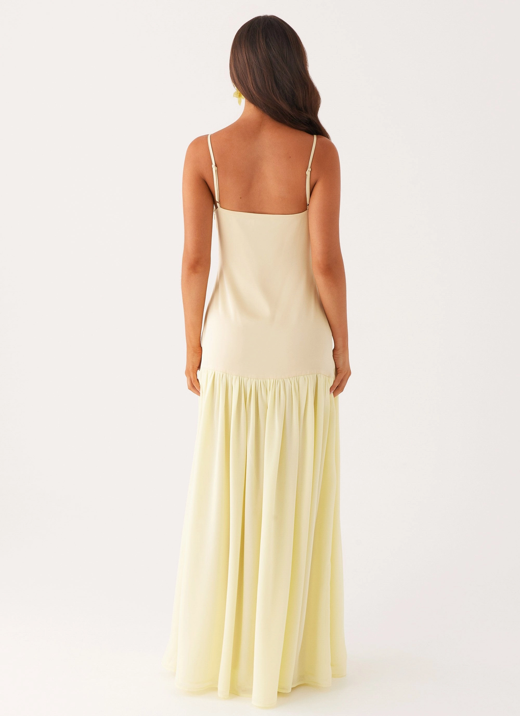 Asteria Maxi Dress - Yellow Sleek Flow Chic Tailoring Waist