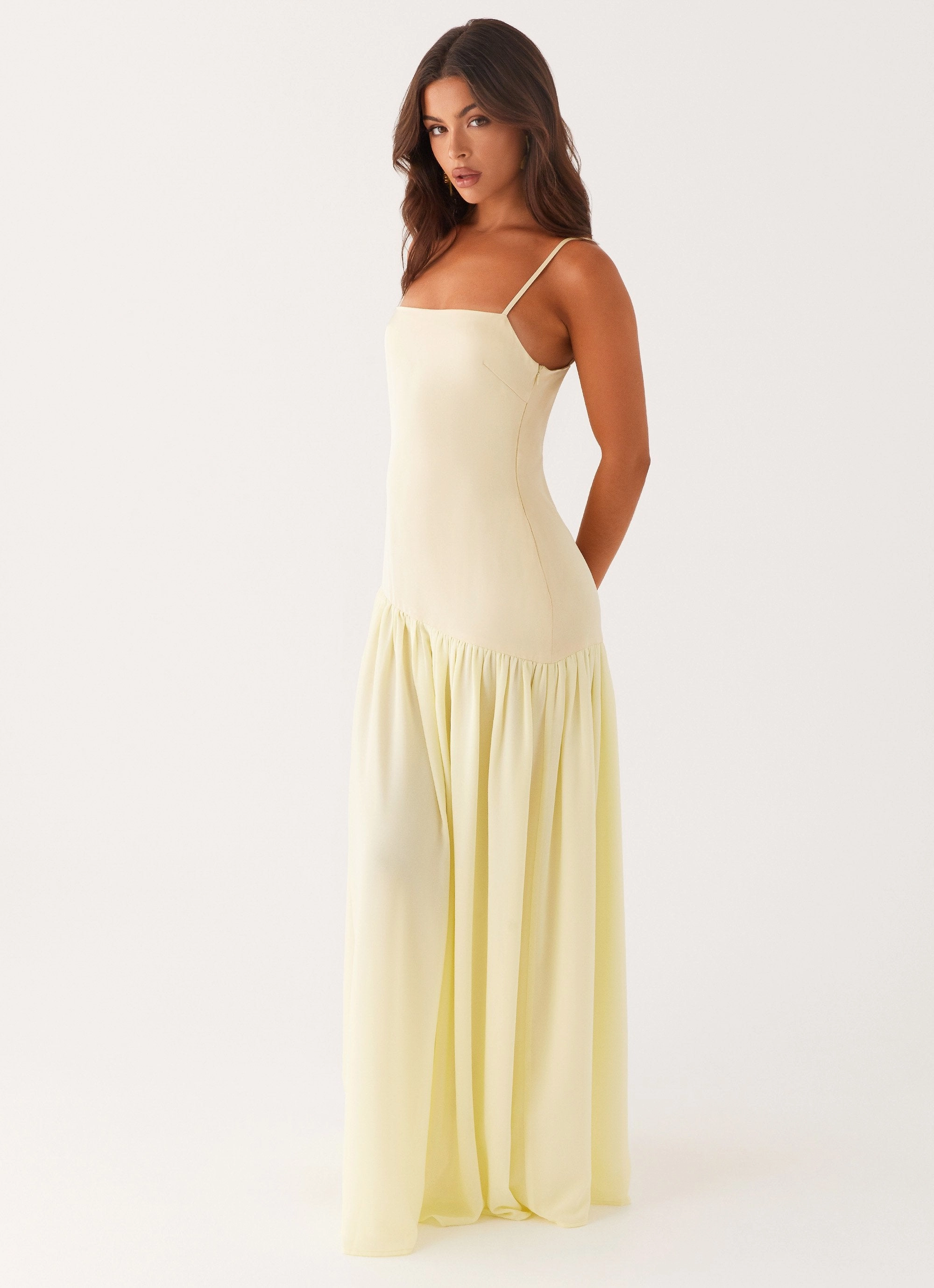 Perfectly Fitted Comfort Mode Asteria Maxi Dress - Yellow