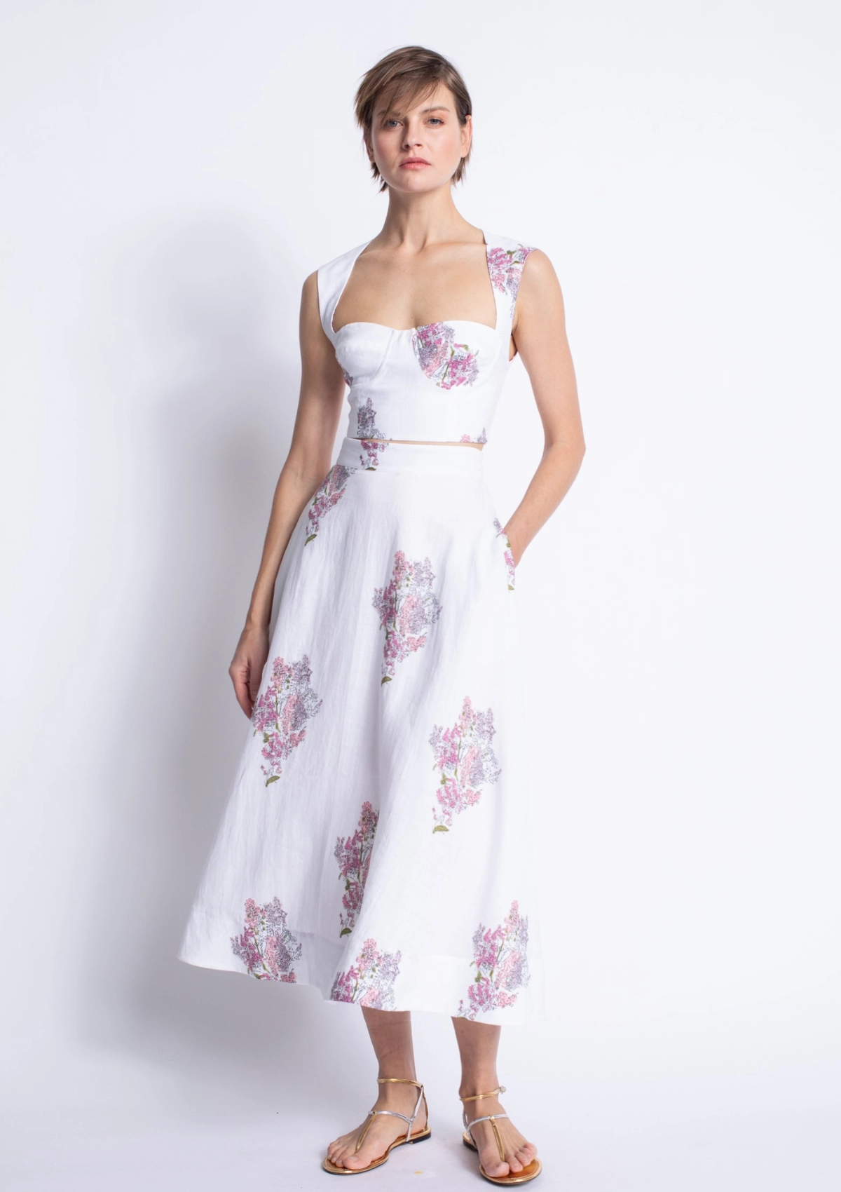 Ada Print Skirt Fashionable Waist