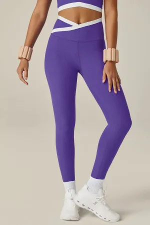 Outlines High Waisted Midi Leggings - Ultraviolet White