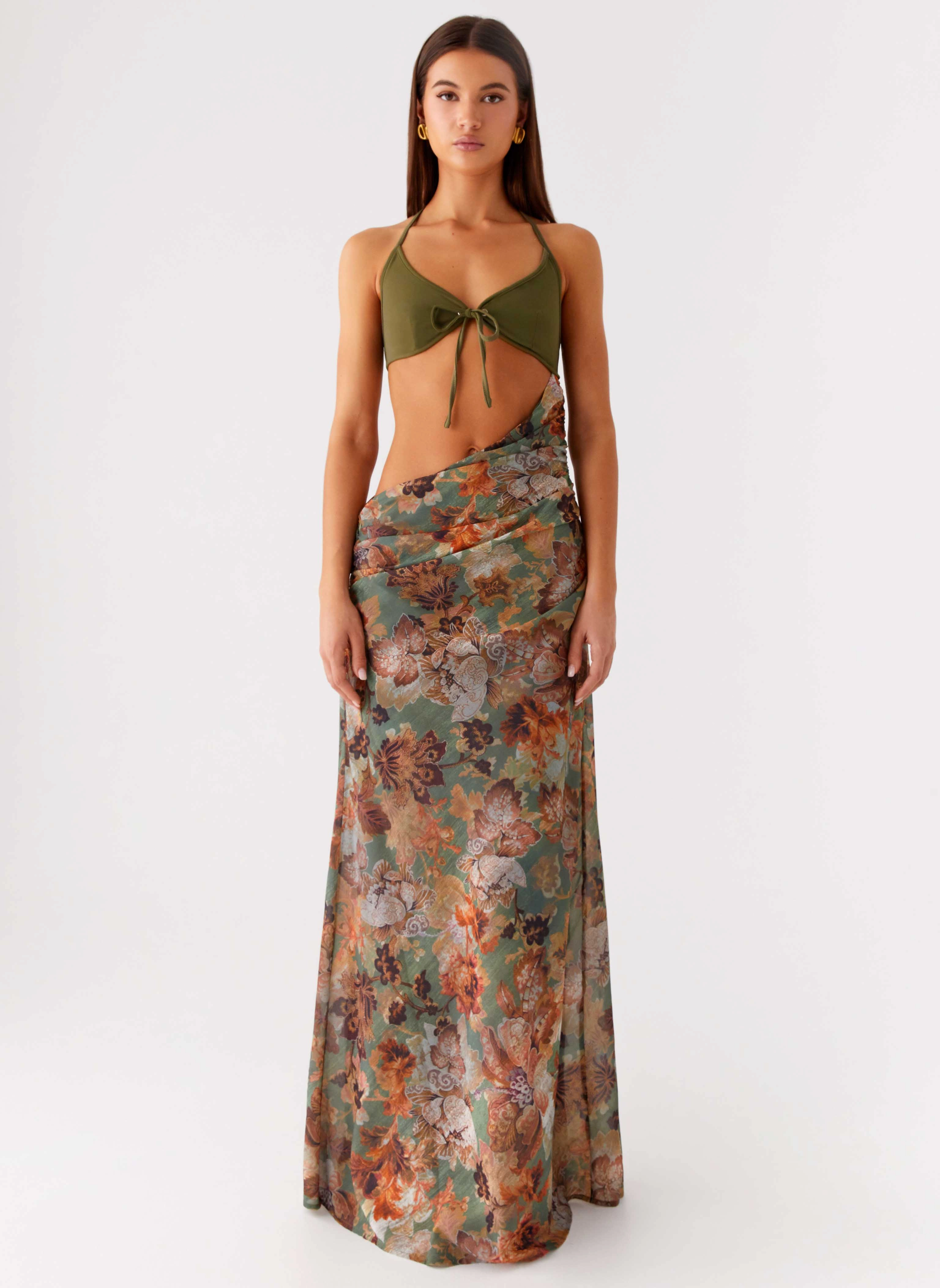 Overgrown Maxi Dress - Vintage Blossom Adjustable-Length