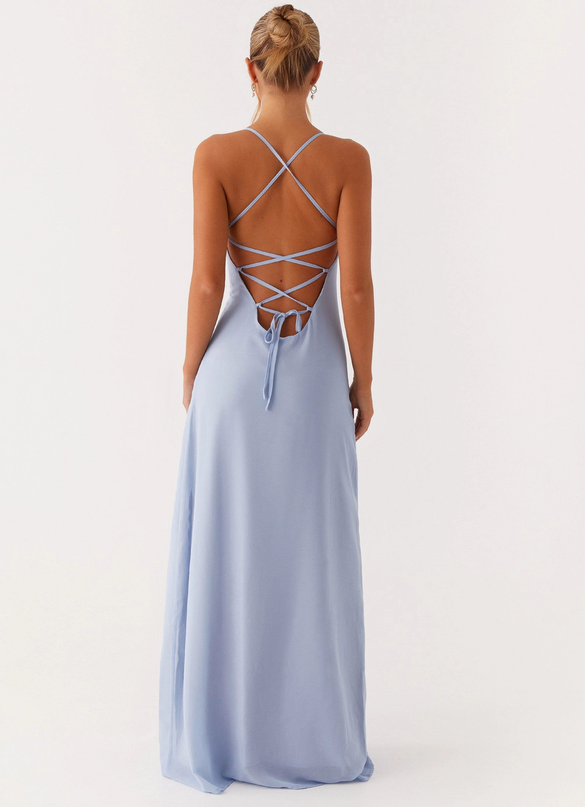 Fitted Look Polished look dress Aveline Bustier Maxi Dress - Blue