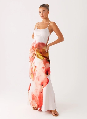 Pacha Maxi Dress - Peach Rose Seasonal Wear