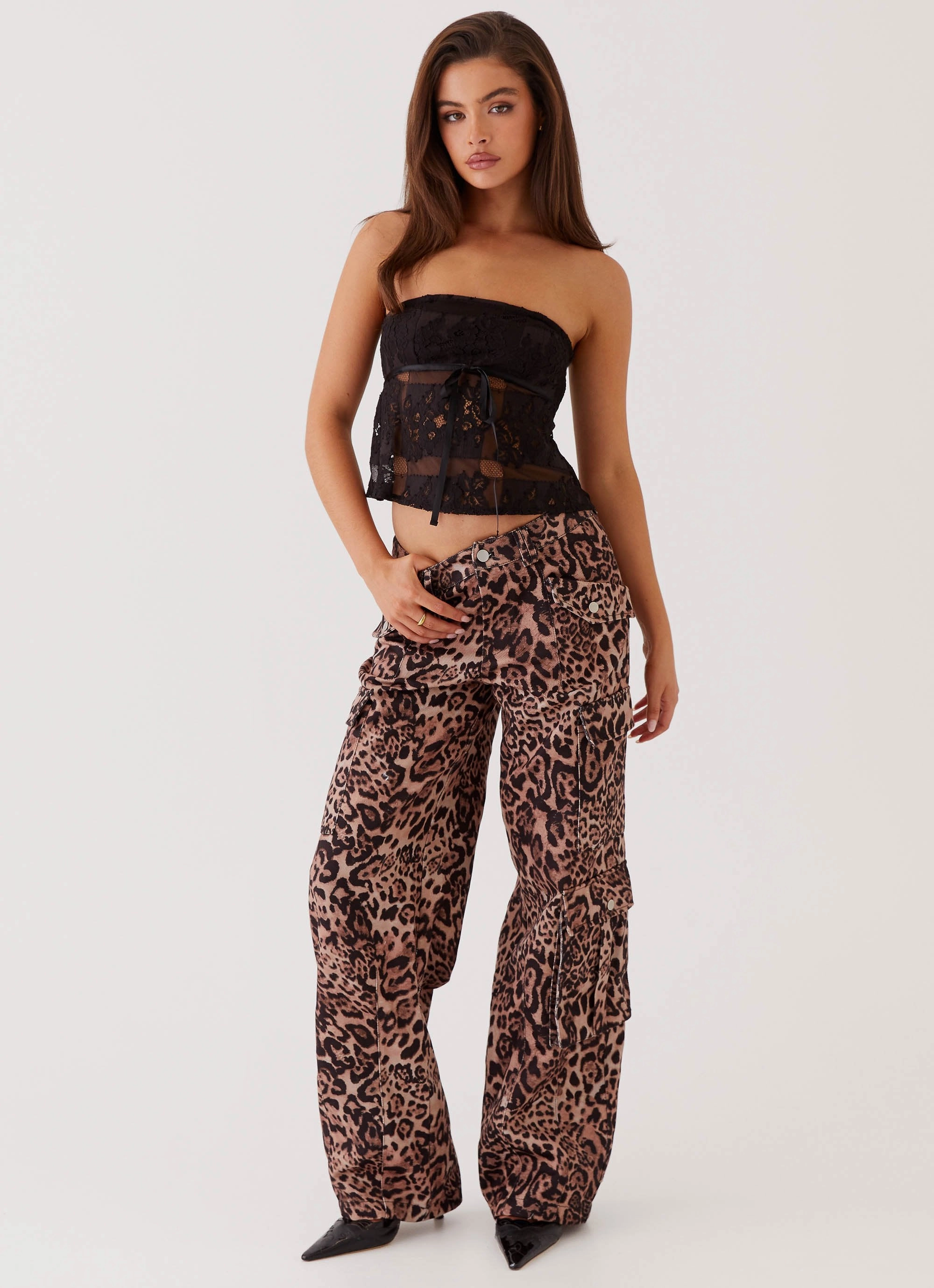 Greedy Cargo Pants - Leopard Packable Fit Wide fit