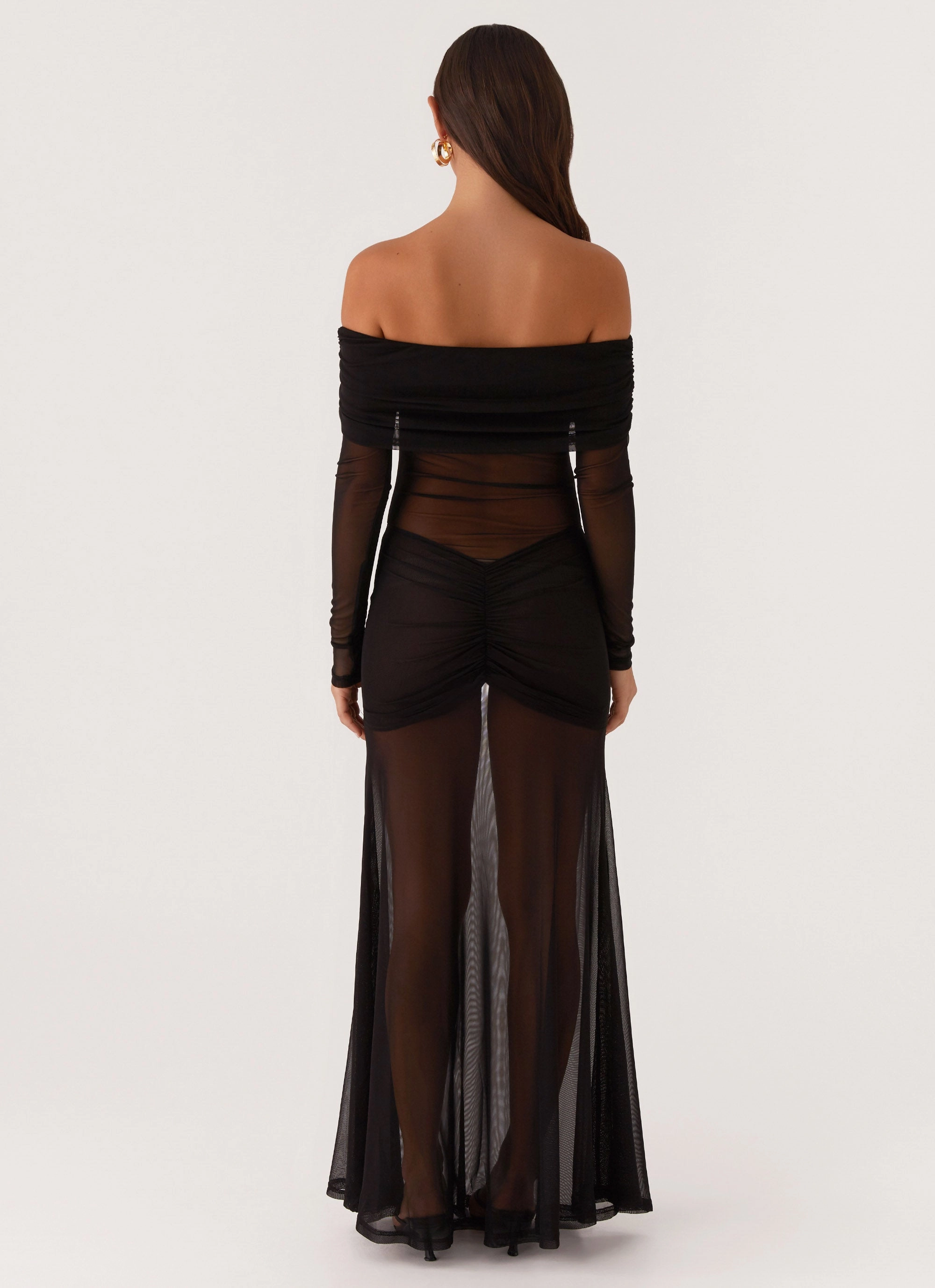 Maren Off Shoulder Maxi Dress - Black Boho Mood Smooth Surface