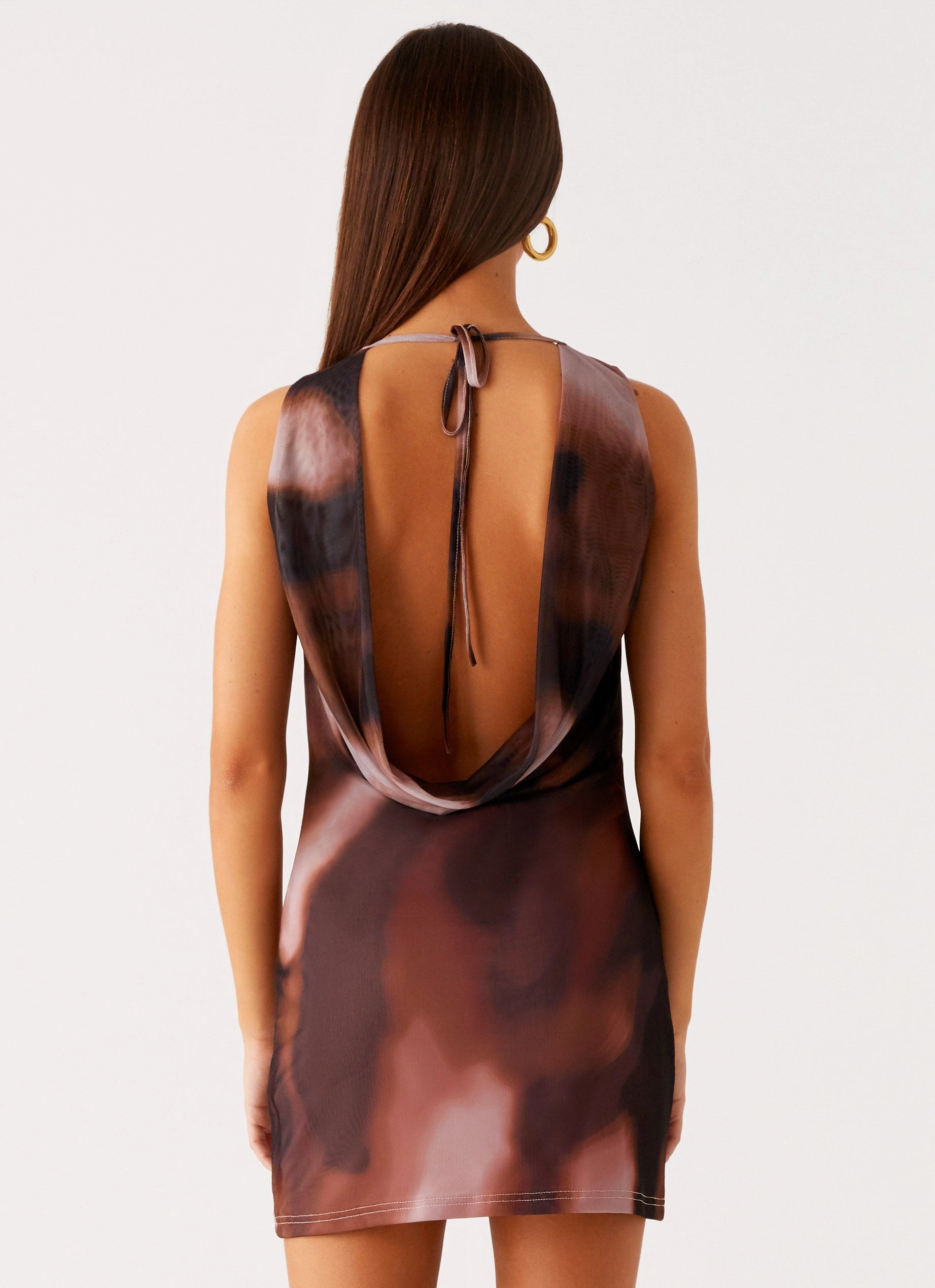 Larson Mini Dress - Black Gradient Relaxed Movement Flowing Lines