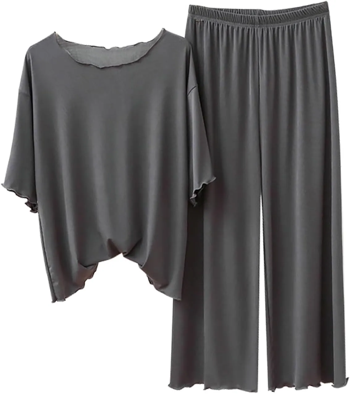 Pajama Sets for Women Women' Short Sleeved Summer Cardigan Top Female Loose Middle Elderly Suit Shirt Cotton and