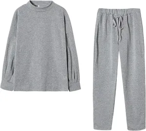Pajama Sets for Women Women' Short Sleeved Summer Cardigan Top Female Loose Middle Elderly Suit Shirt Cotton and