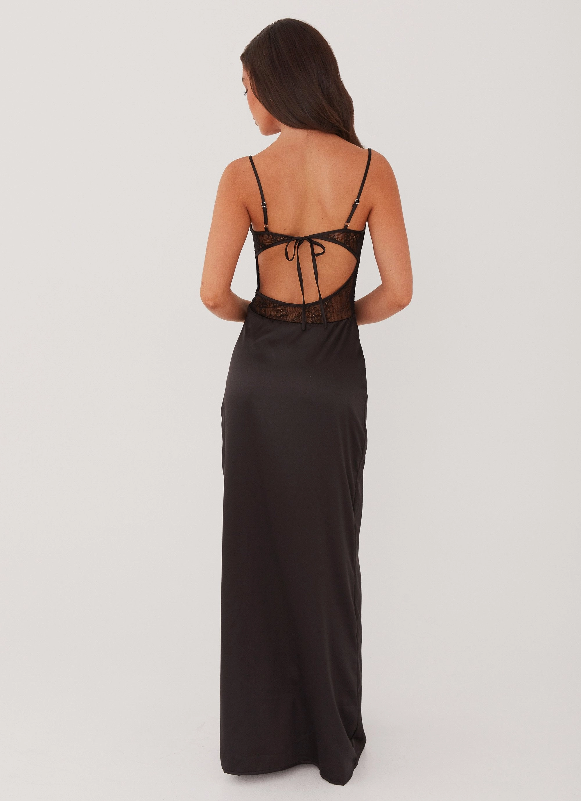 Dreamy Touch Palais Royale Lace Maxi Dress - Black