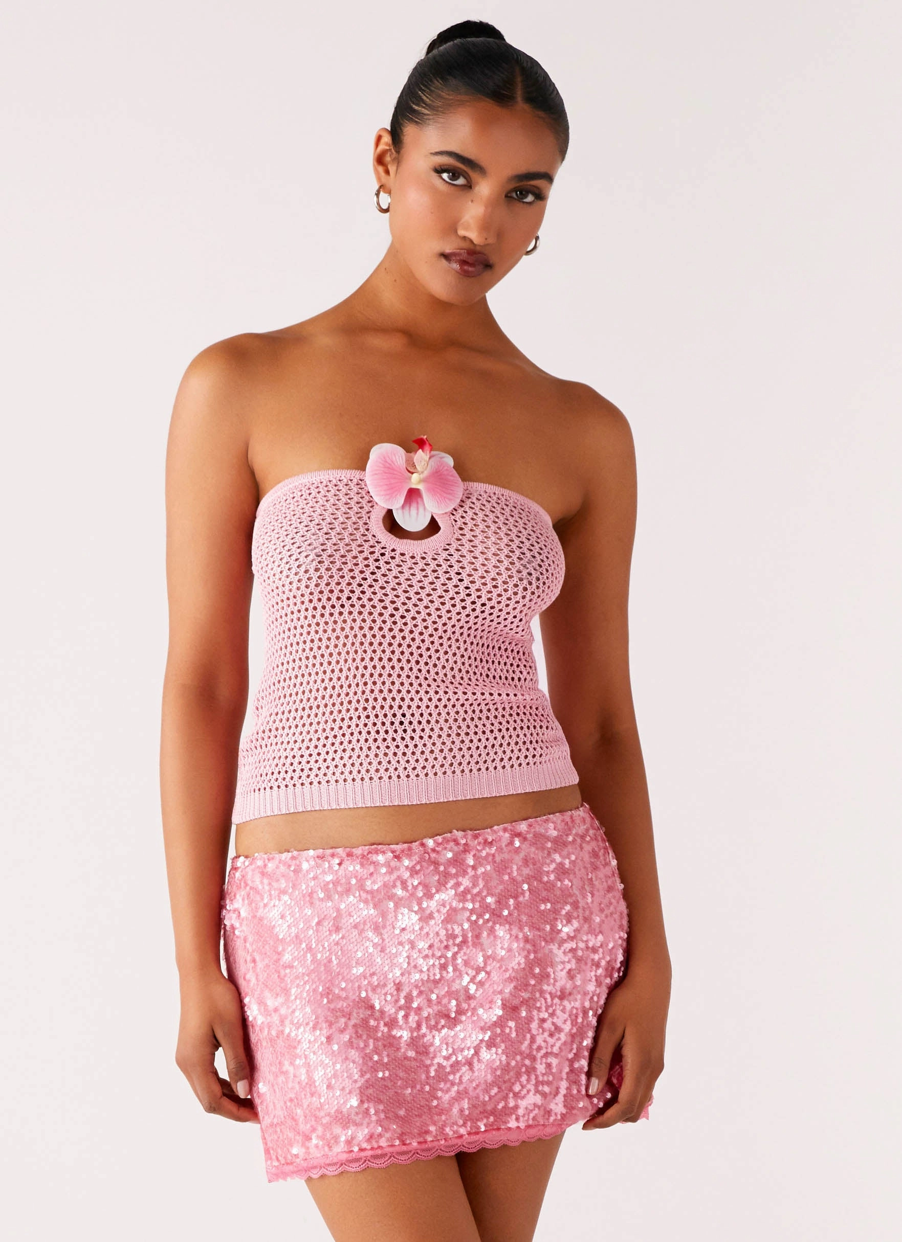 Flex Fit Palila Sequin Mini Skirt - Pink