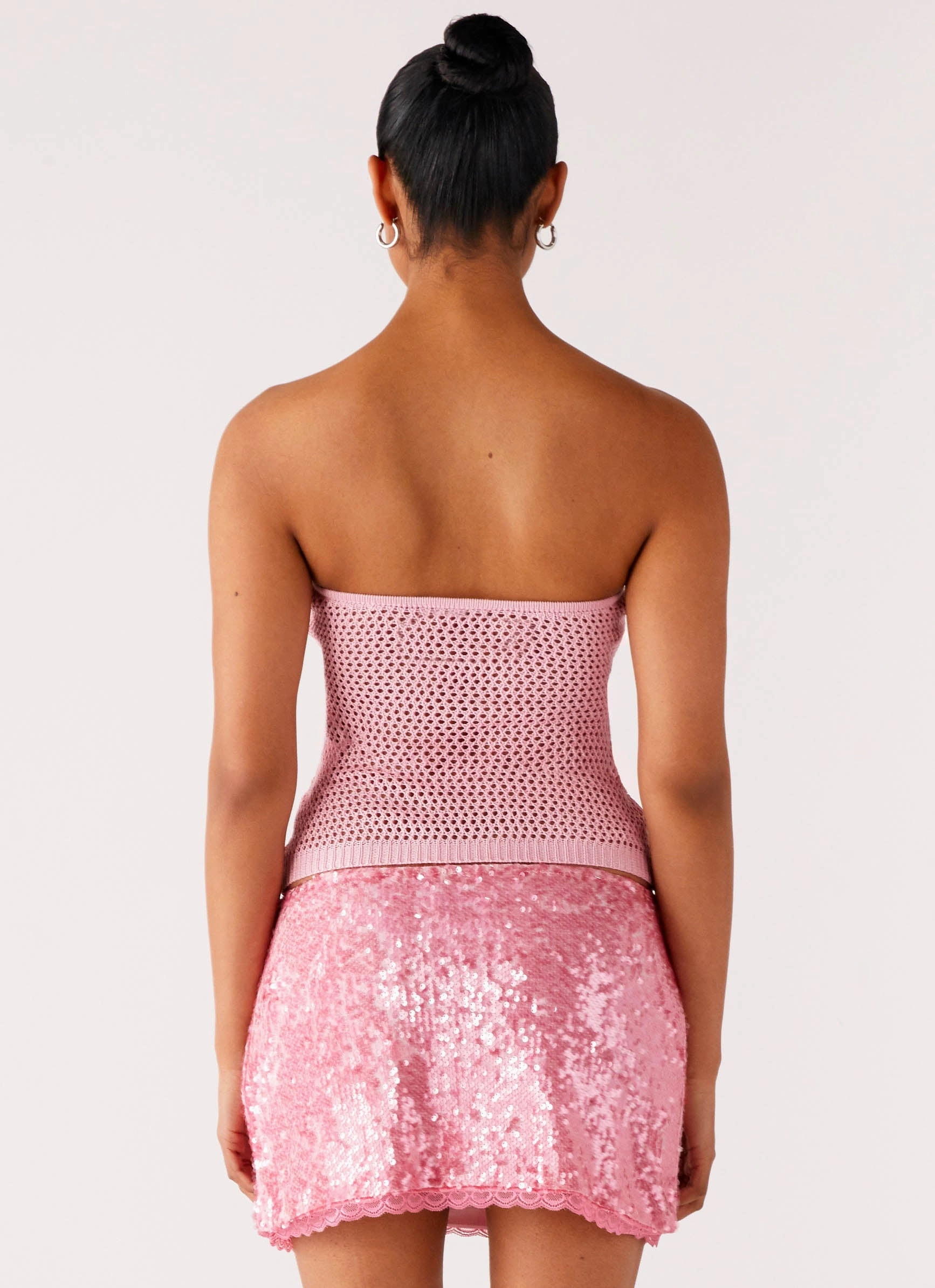 Low Profile Design Palila Sequin Mini Skirt - Pink