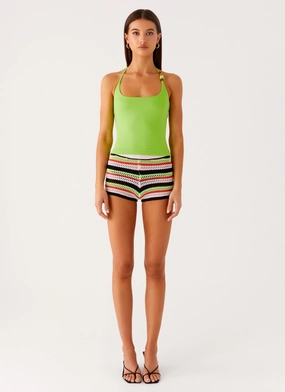 BreathableBack Double Stitched Seams Palm Beach Top - Citrus