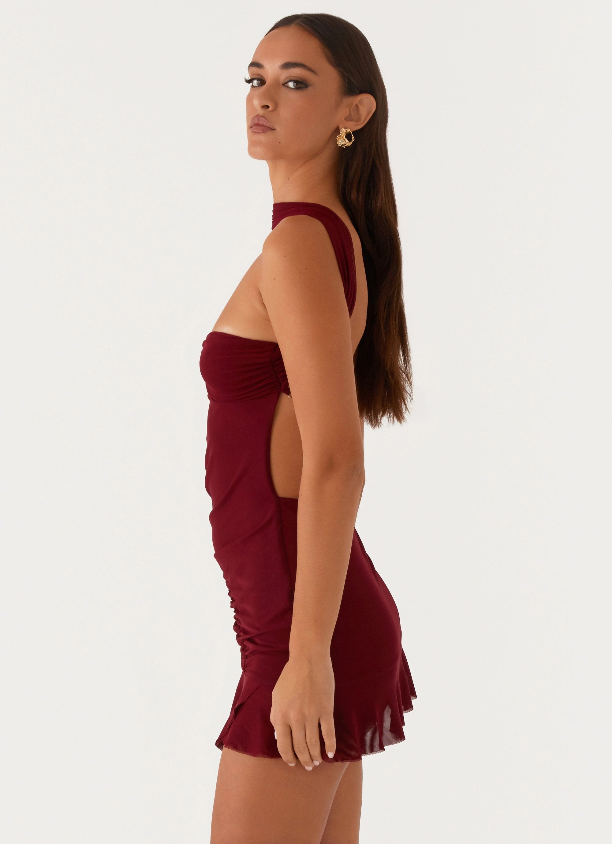 Airy Fit Pari Open Back Mini Dress - Mulberry