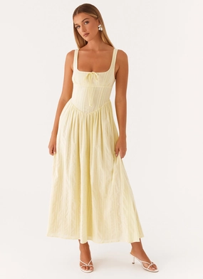 Ombre-Effect Pascuelle Midi Dress - Yellow