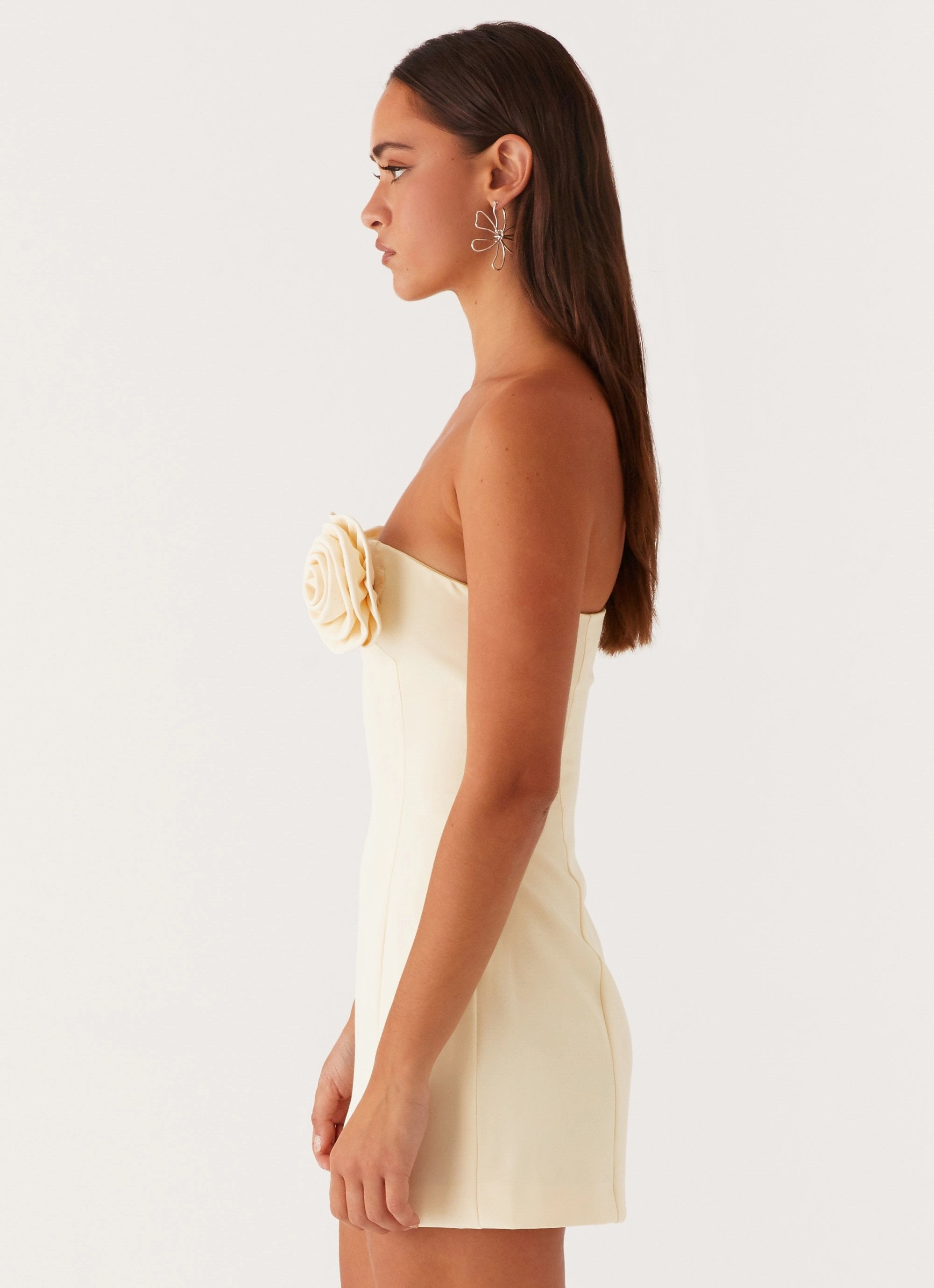 plus-size Patsie Strapless Mini Dress - Yellow