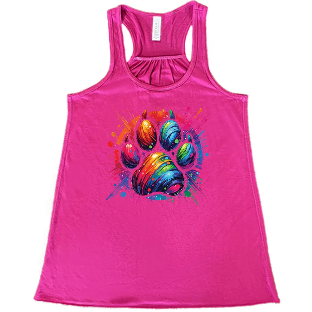 Paw Rainbow Paint Shirt