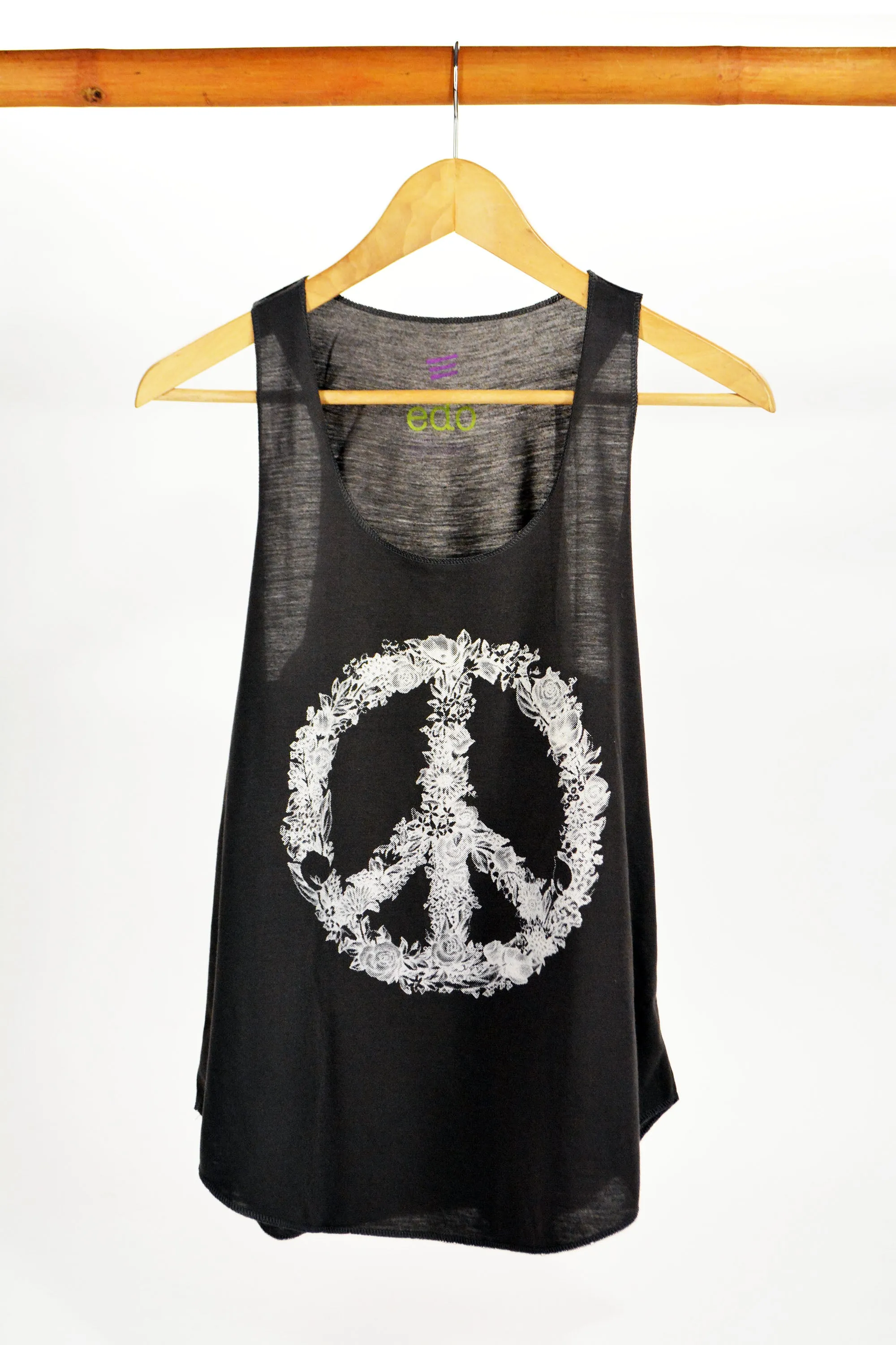 Peace Tank Top-Grey
