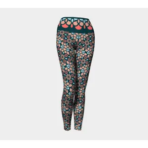 Peach Zinnia Oasis Leggings
