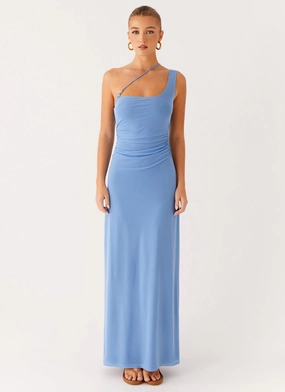 Soft touch evening dress Larisa Maxi Dress - Cornflower Blue