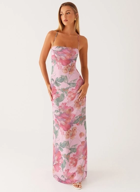 Perfect Layers Peggy Maxi Dress - Pink Floral