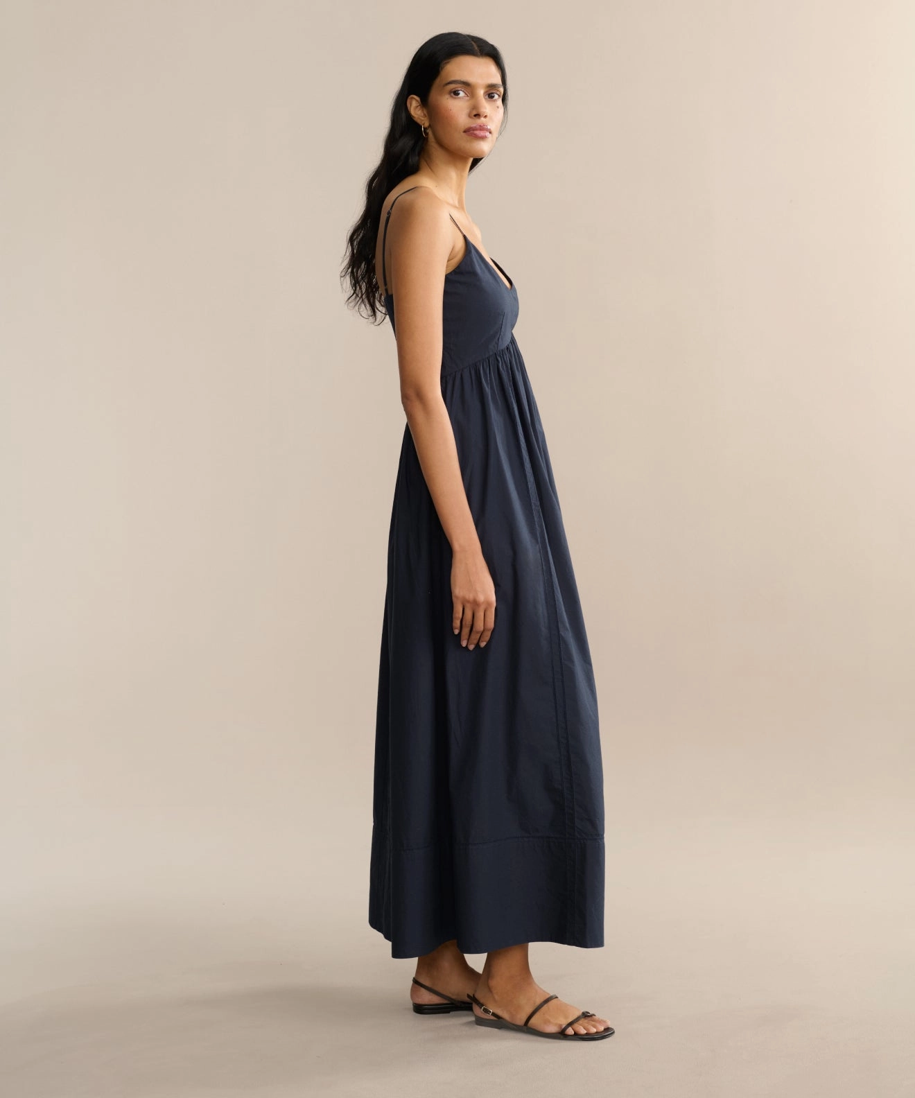 CrinkleResistantWeave Flattering Look Fit Peninsula Dress