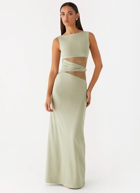 Karma Maxi Dress - Sage Sleek Form Body Ease