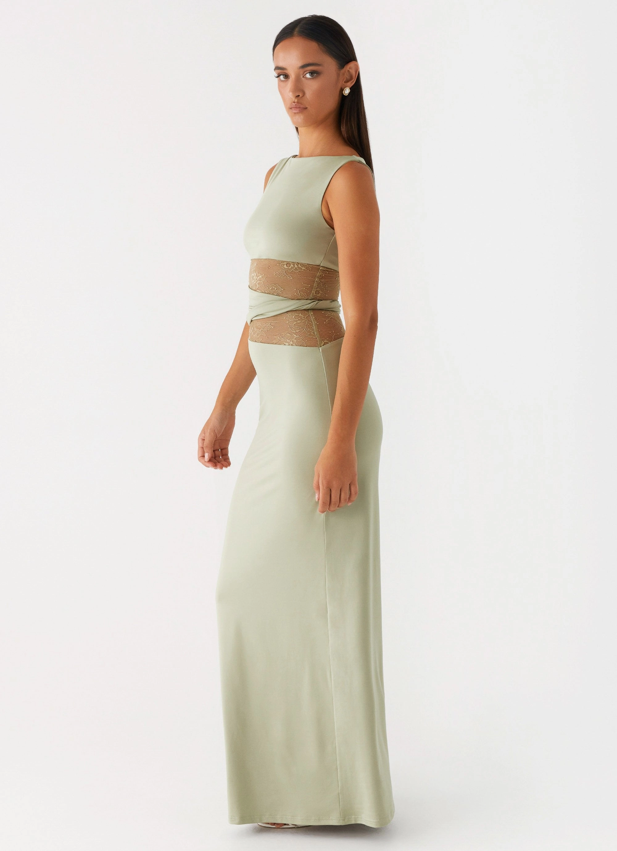 Organic-Fabric Polished Fit Karma Maxi Dress - Sage