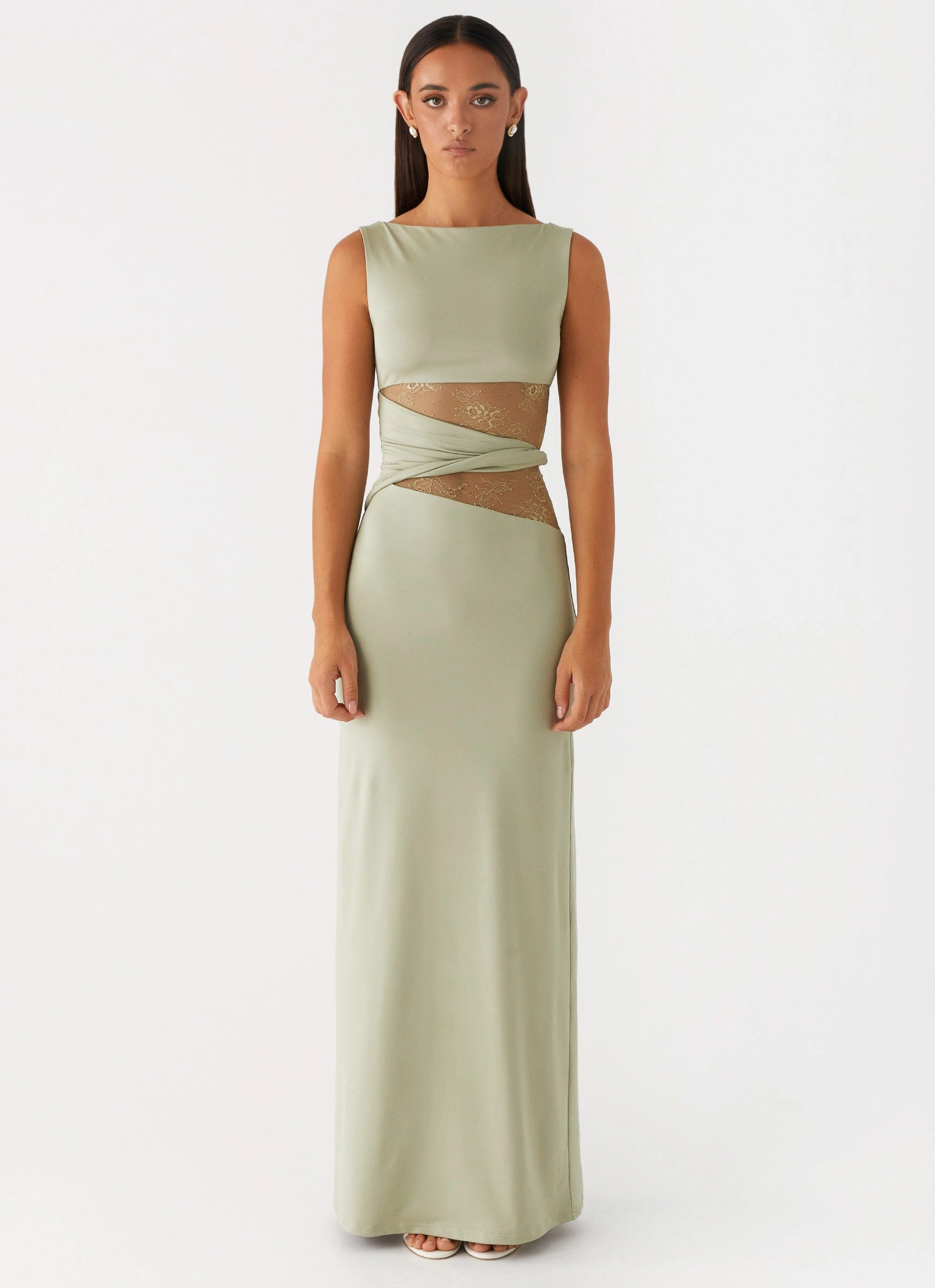Lightweight-Structure Relax Feel Karma Maxi Dress - Sage