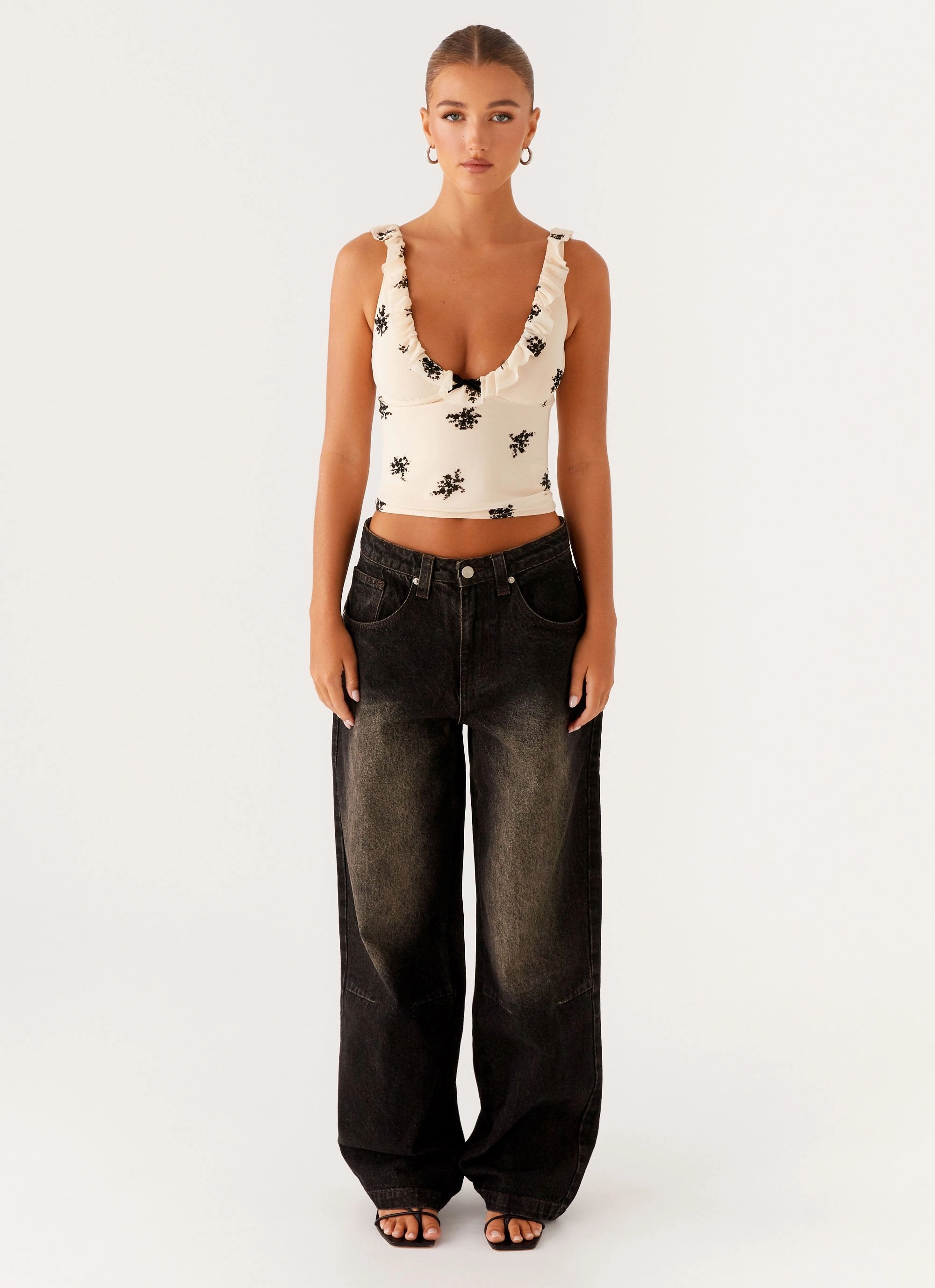 Pera Baggy Denim Jeans - Brown Wash Layer Ready
