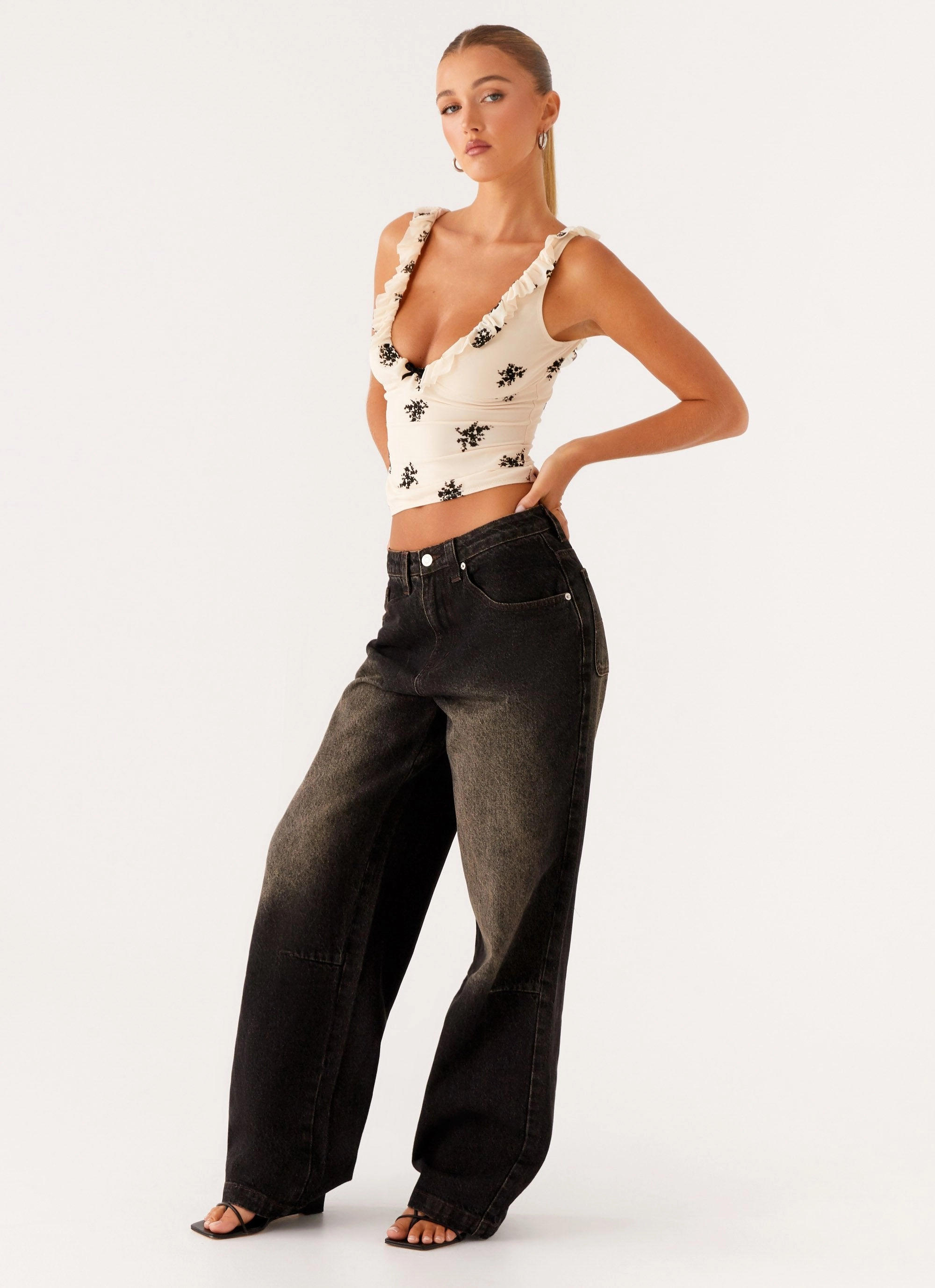 All Season Wear Pera Baggy Denim Jeans - Brown Wash