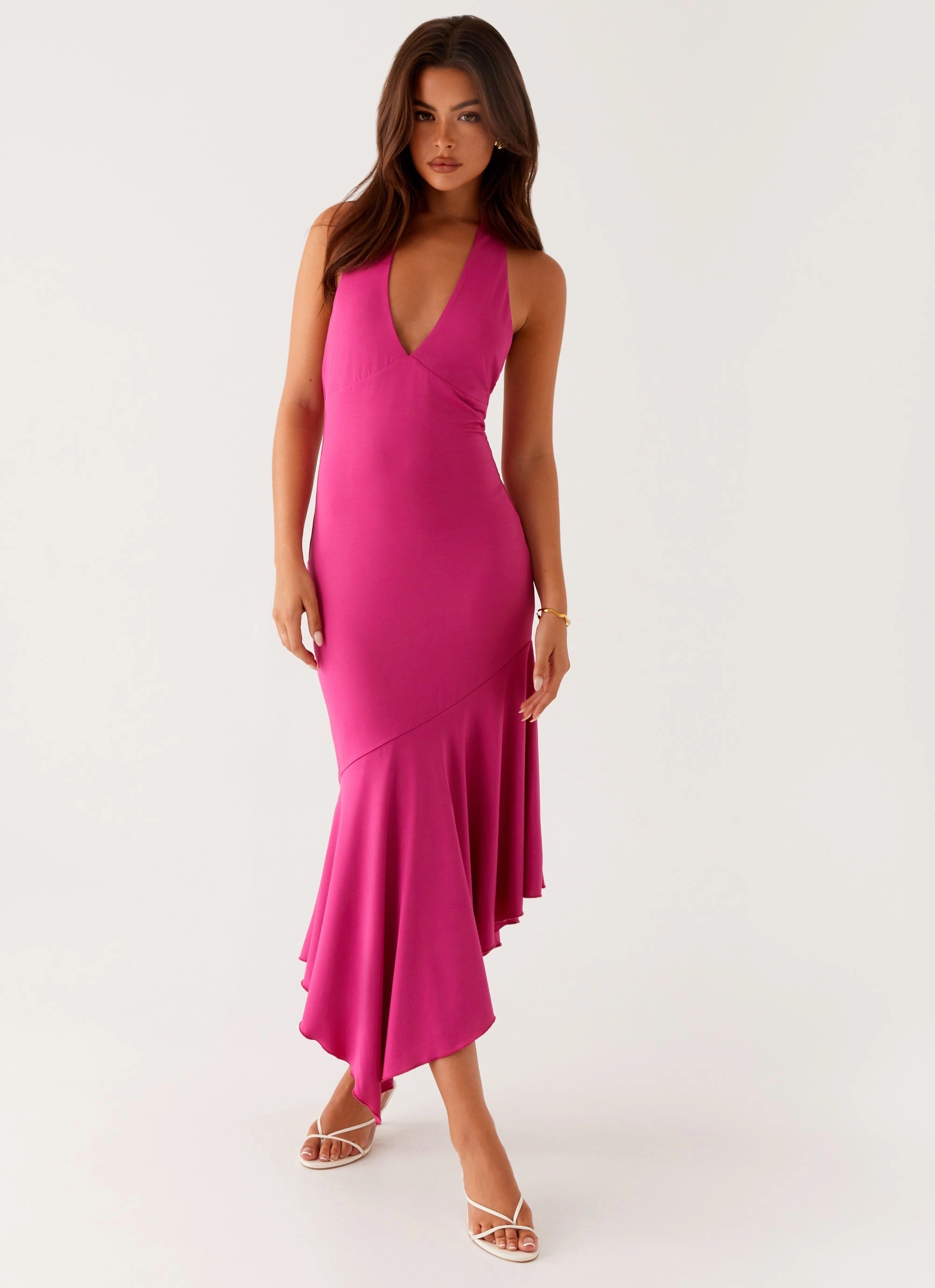 Perdita Midi Dress - Fuchsia Hot Now Heritage-Brand