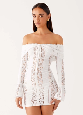 Syvanna Lace Mini Dress - White Smart and Stylish