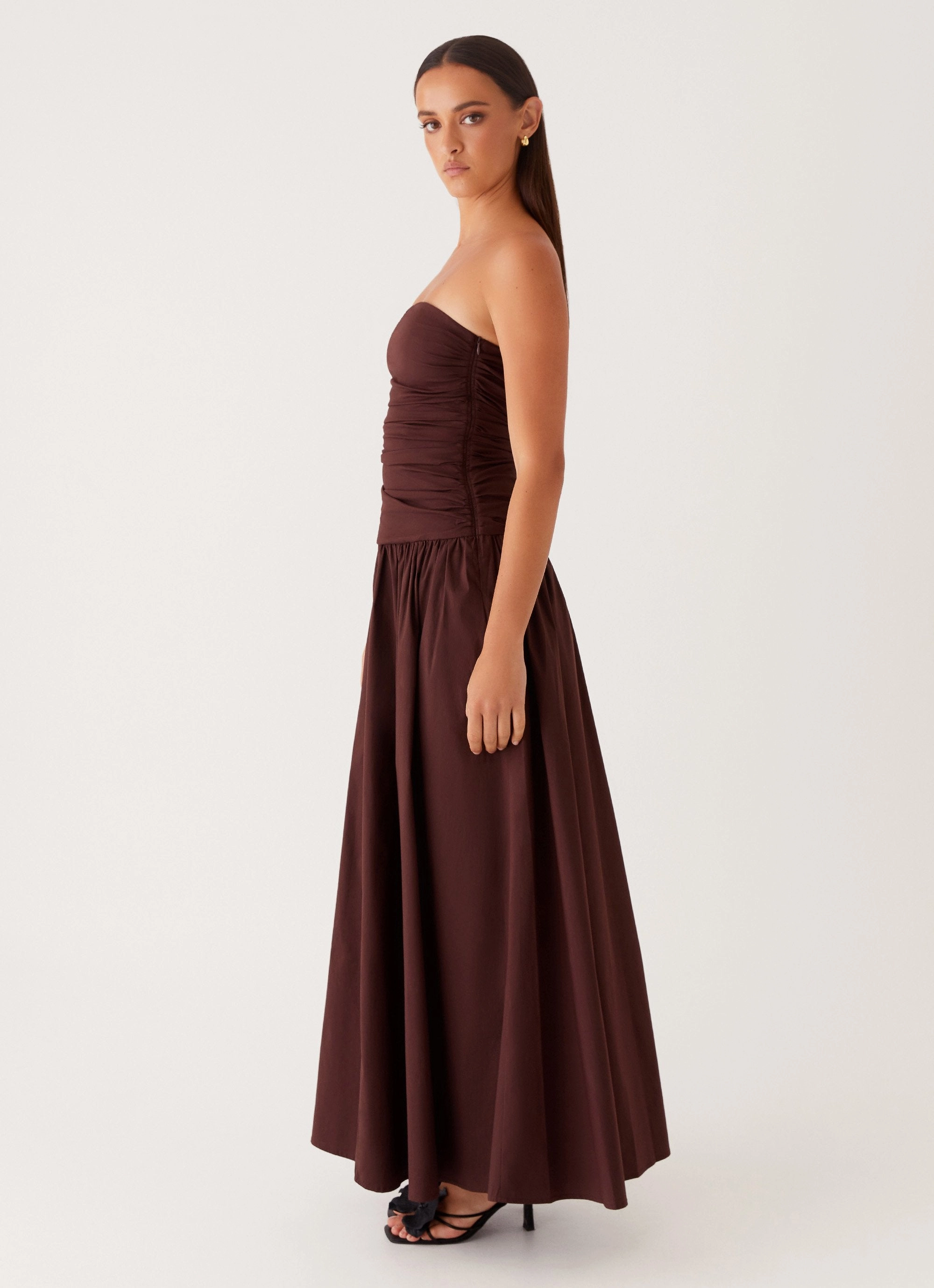 Carmel Maxi Dress - Brown Classic Move Chic formal attire