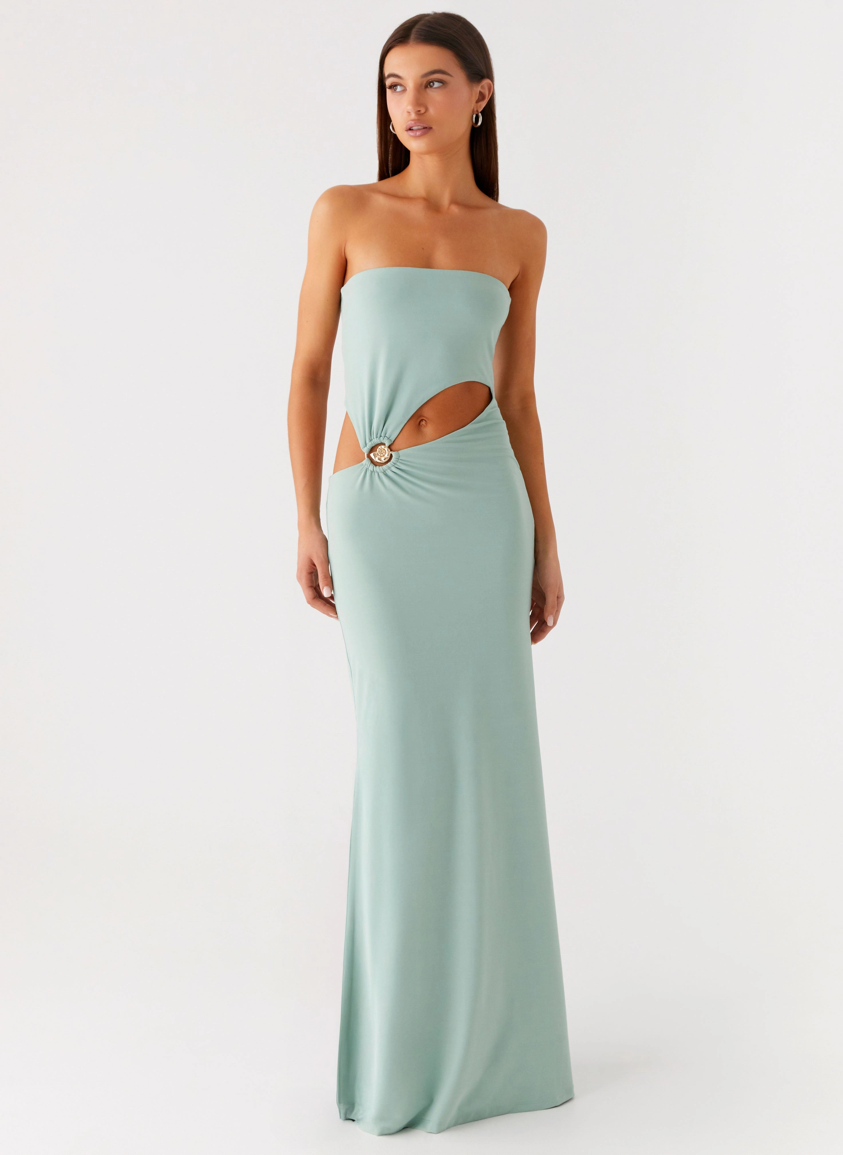 Laurella Maxi Dress - Sage everyday elegance Sophisticated cocktail dress