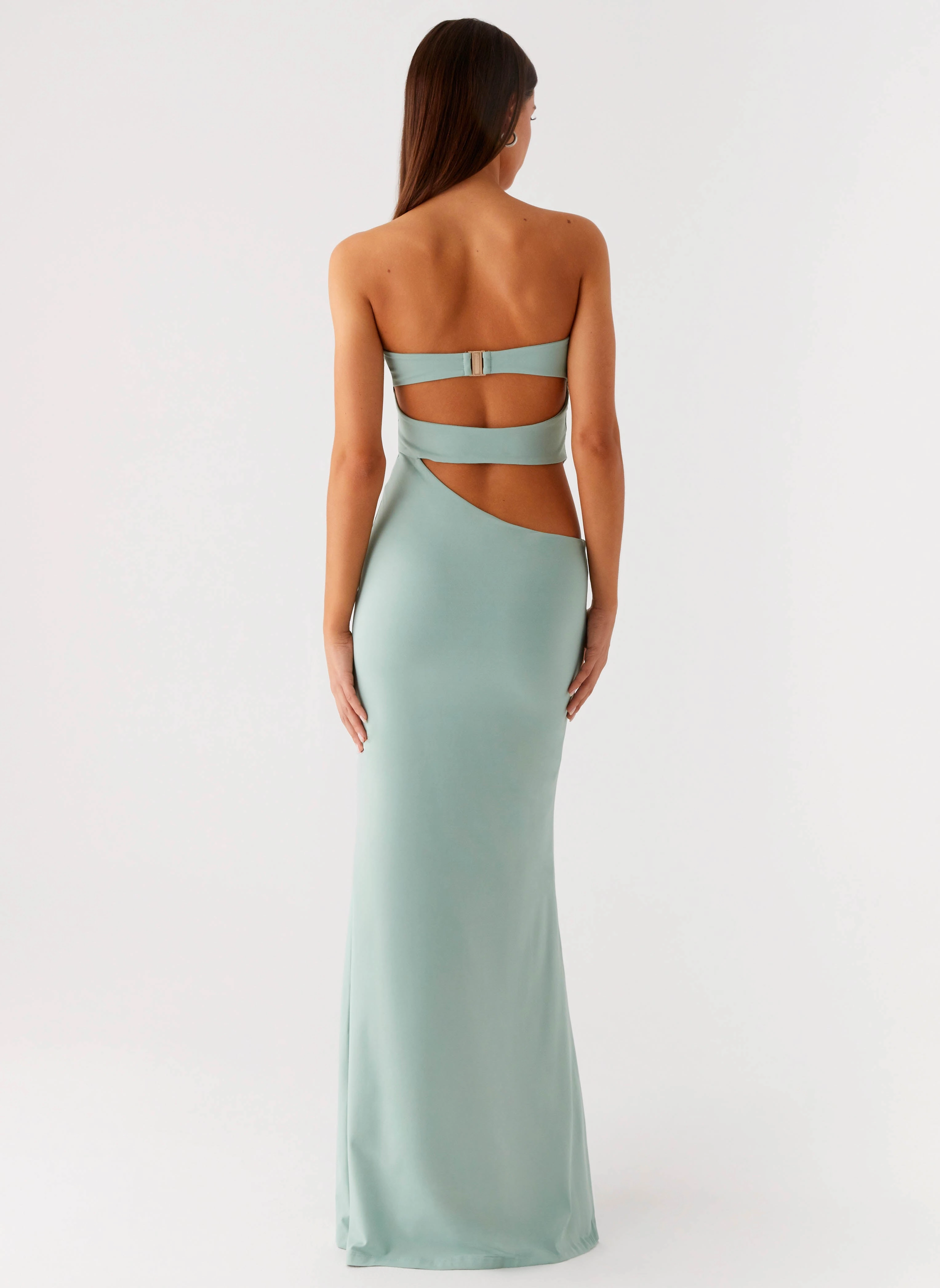 Laurella Maxi Dress - Sage Warm Pink Off-Shoulder