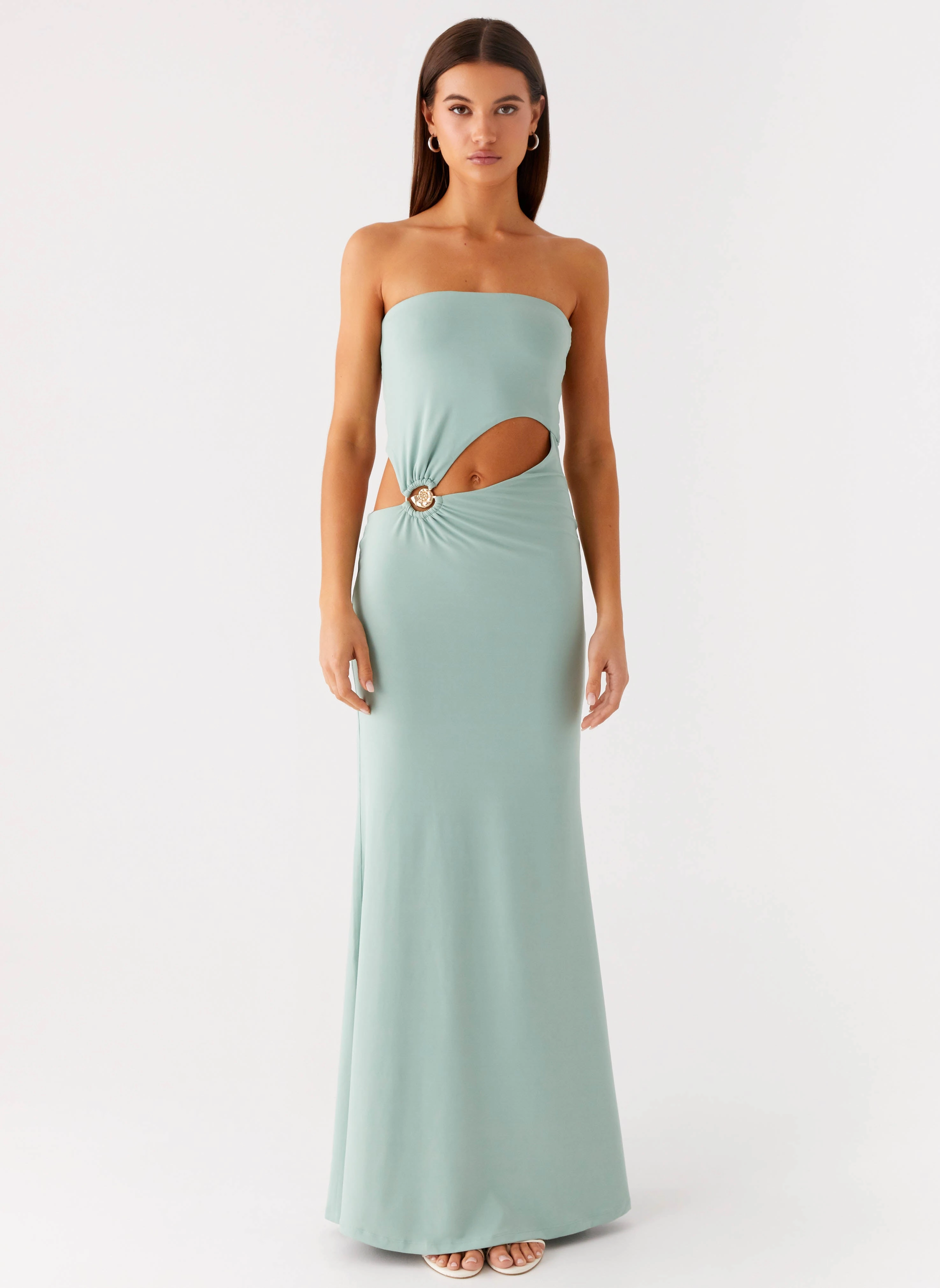 Laurella Maxi Dress - Sage Playful design piece Lightweight-Structure