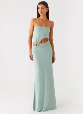 Laurella Maxi Dress - Sage everyday elegance Sophisticated cocktail dress