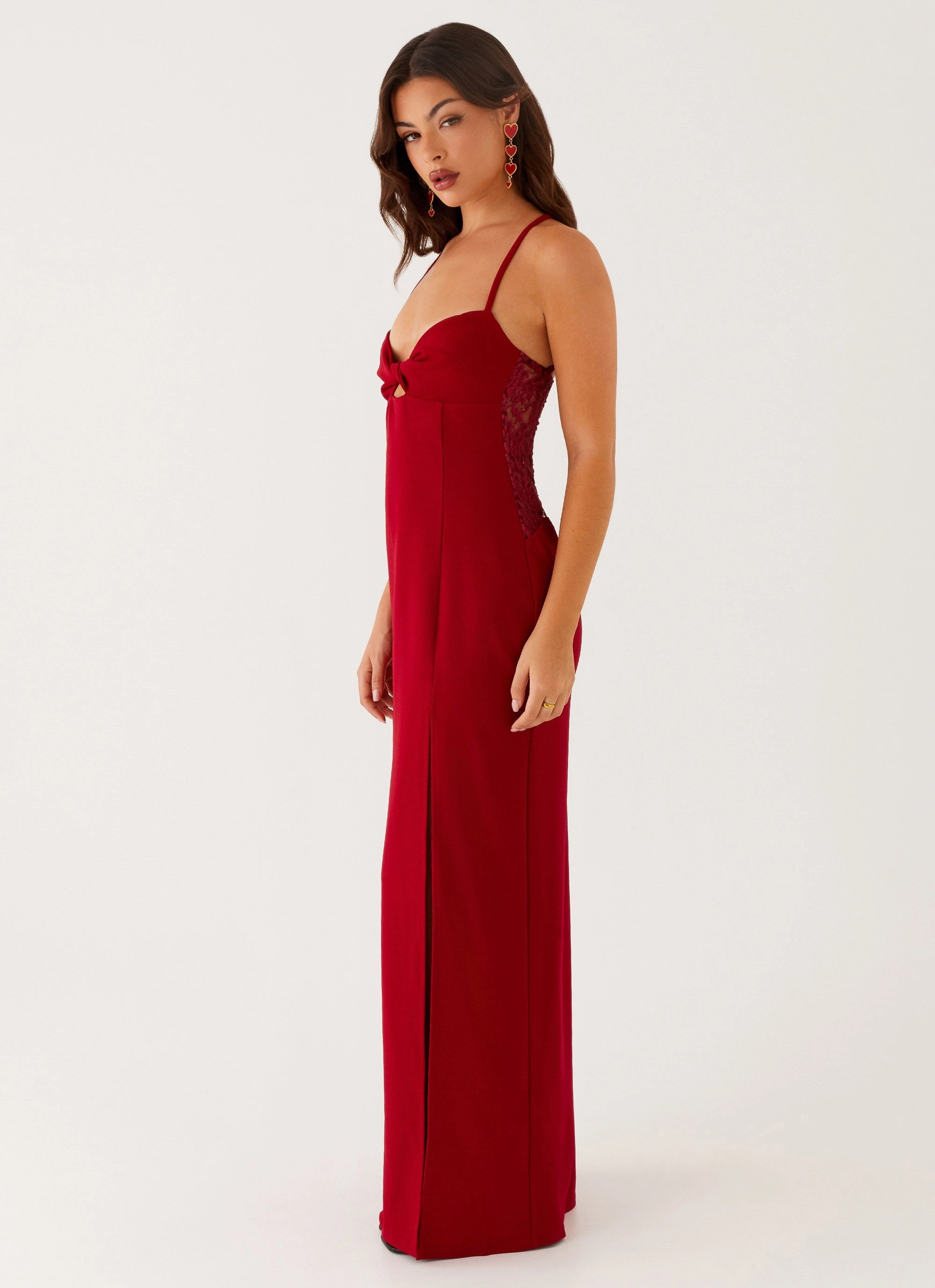 Heartbreaker Maxi Dress - Deep Red City Friendly