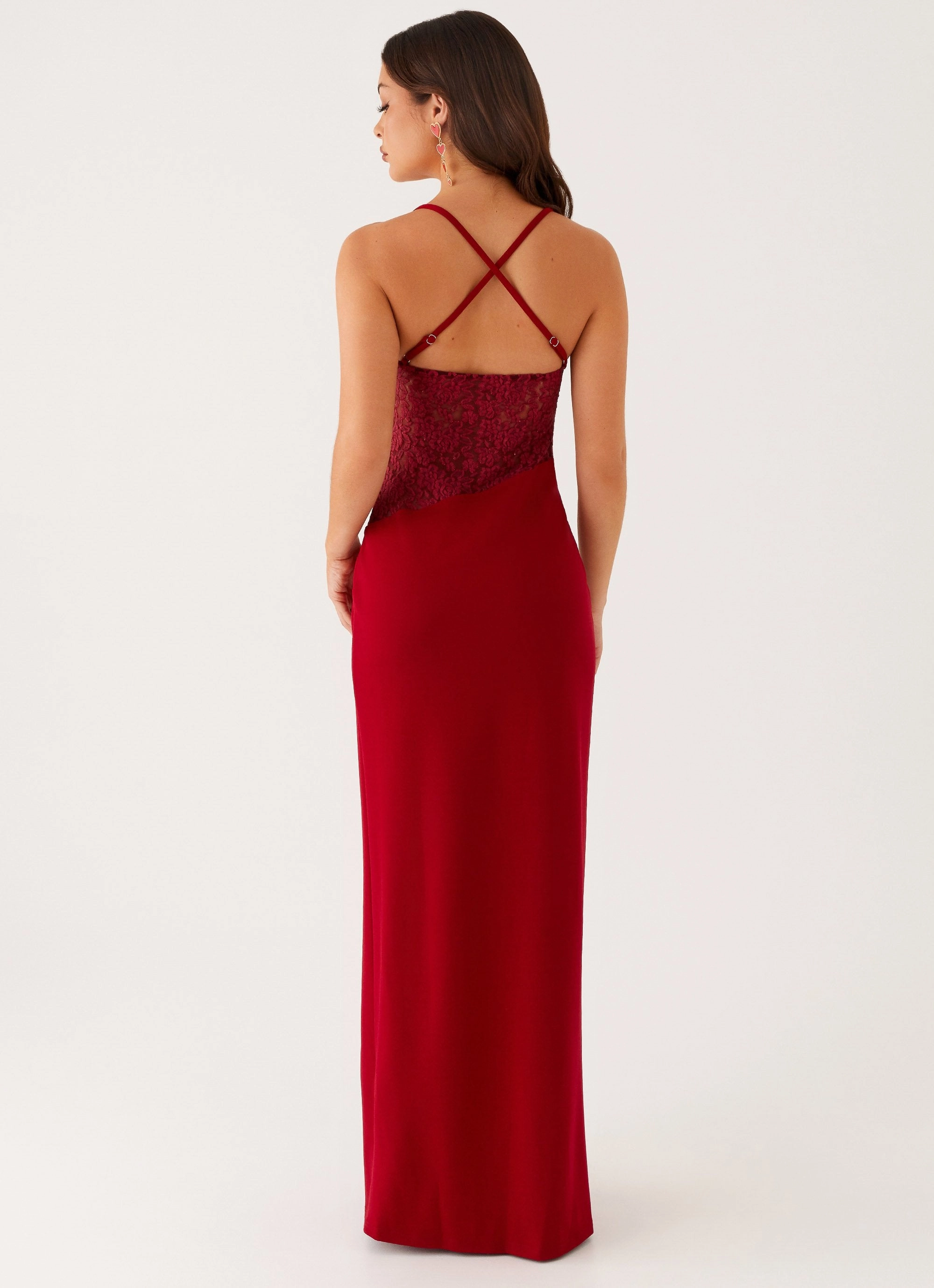 Heartbreaker Maxi Dress - Deep Red Chic Layering