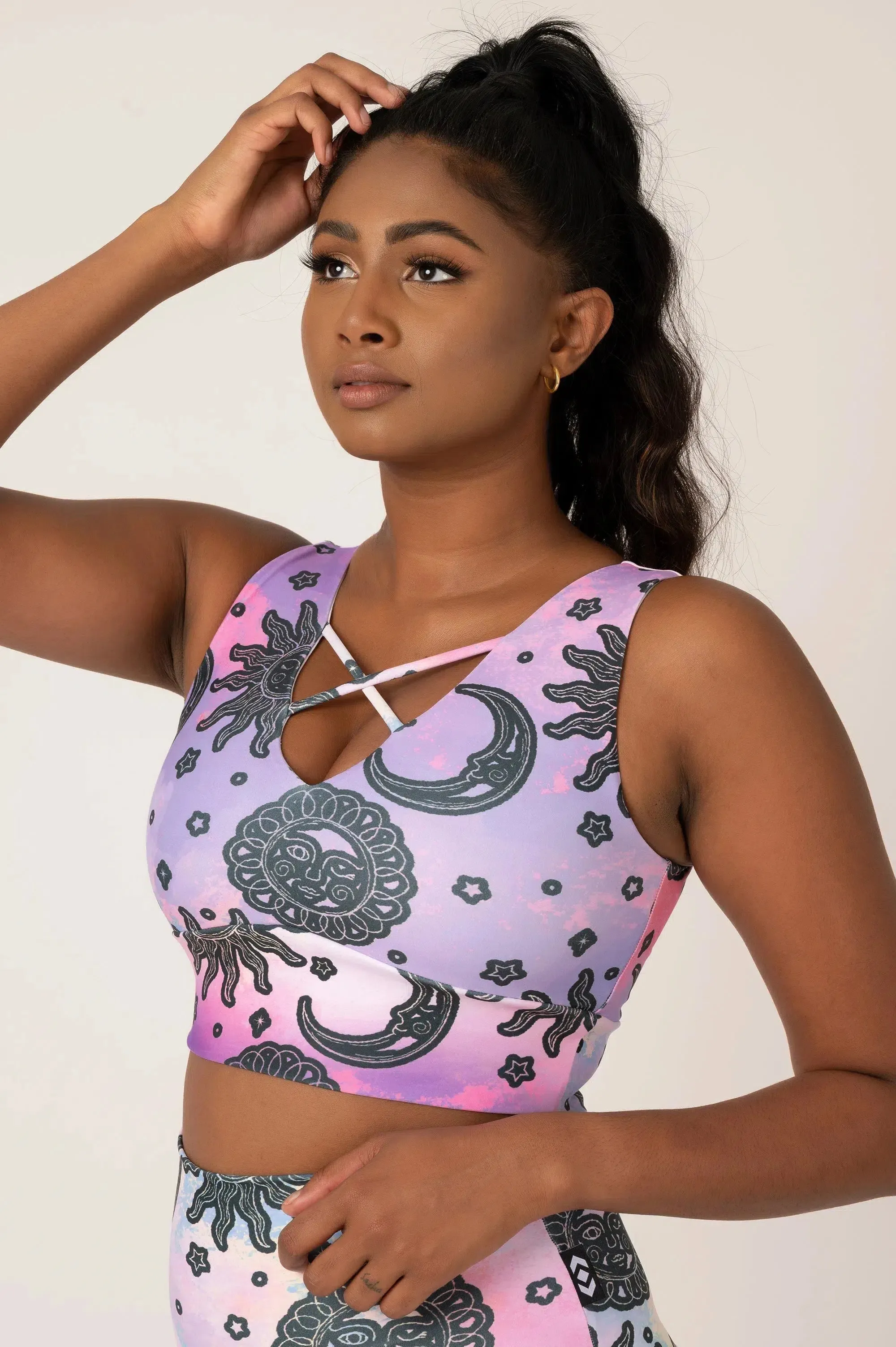 Performance Reversible Comfort Crop Top - Solar Sister