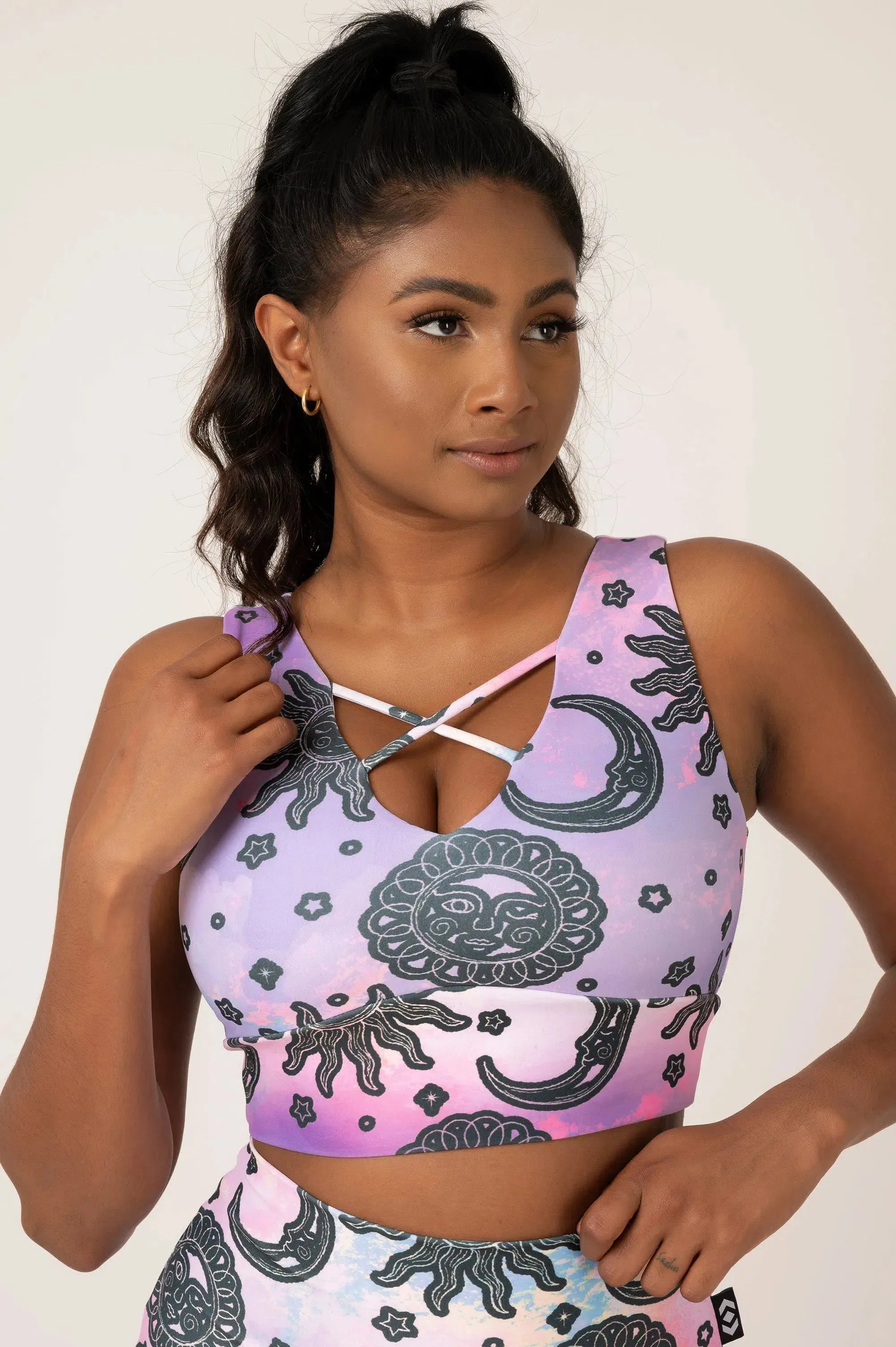 Performance Reversible Comfort Crop Top - Solar Sister