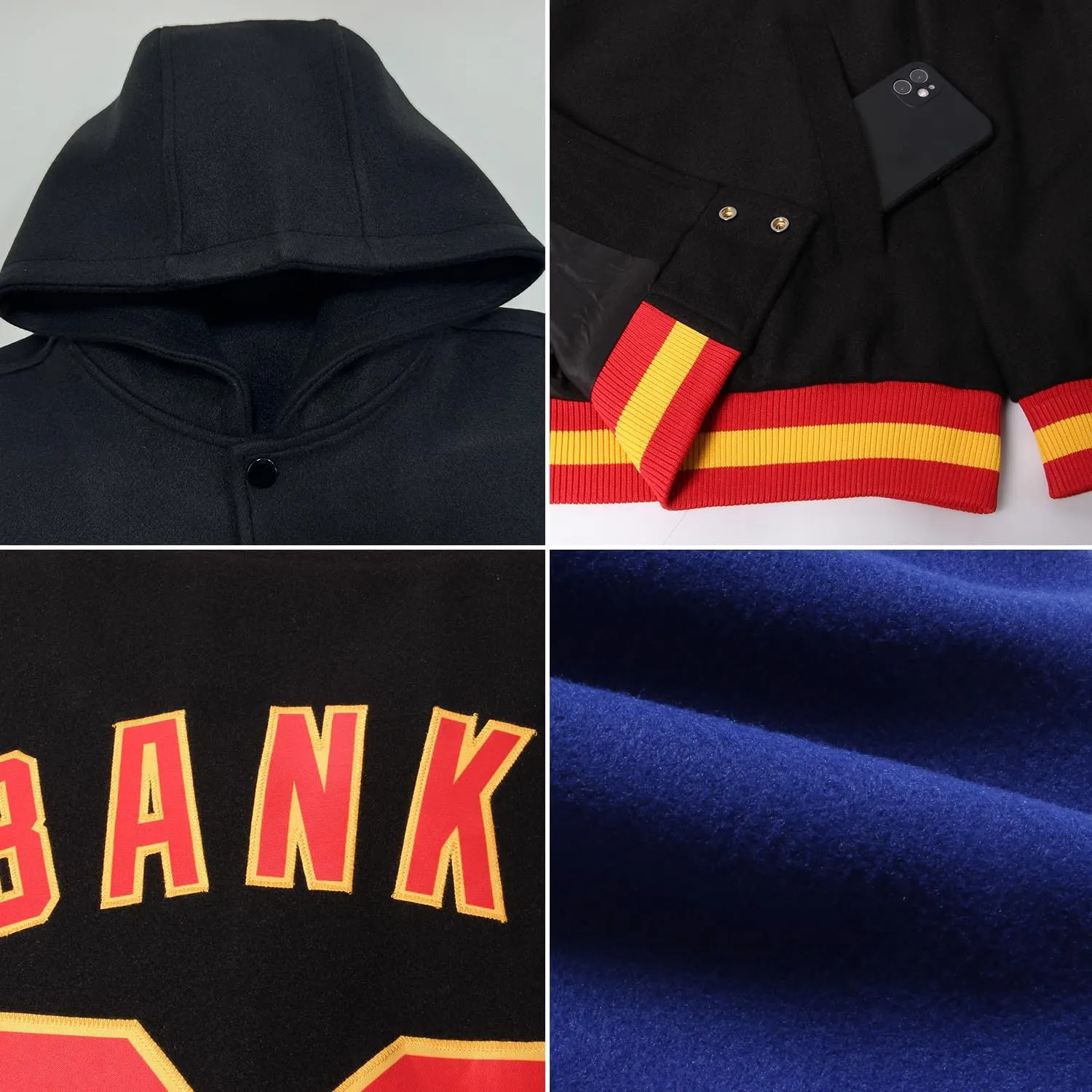 Personalized Varsity Hoodies Leather Bomber Jacket Custom Adult Teens Baseball Jacket Customized Team Jerseys