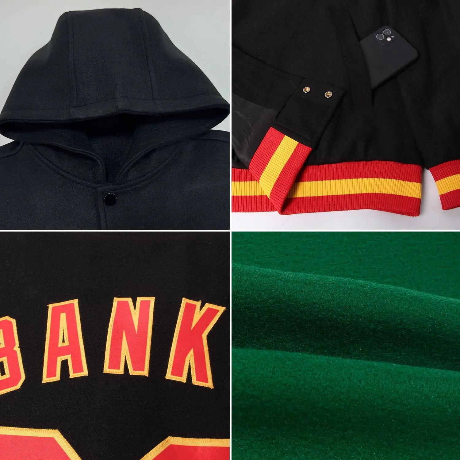 Personalized Varsity Hoodies Leather Bomber Jacket Custom Adult Teens Baseball Jacket Customized Team Jerseys