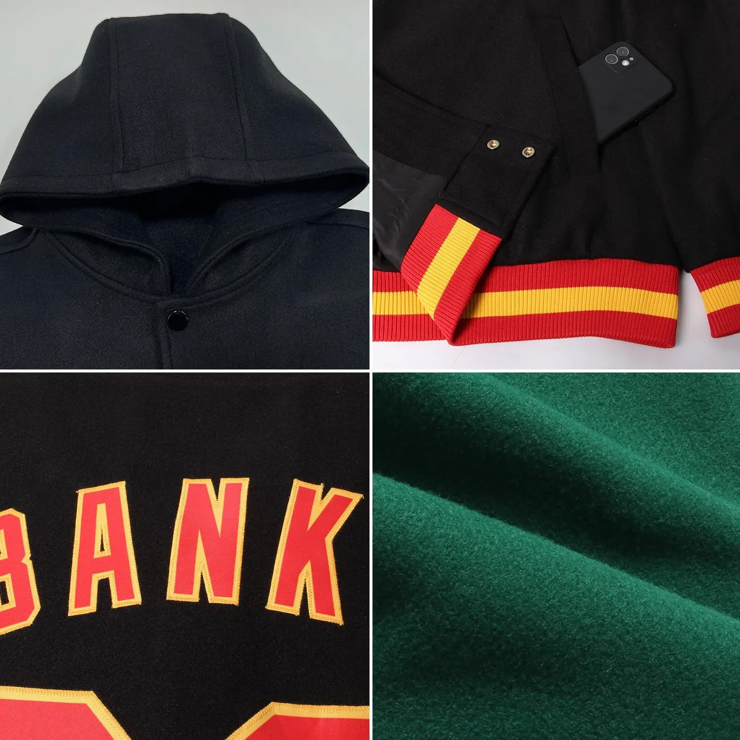 Personalized Varsity Hoodies Leather Bomber Jacket Custom Adult Teens Baseball Jacket Customized Team Jerseys