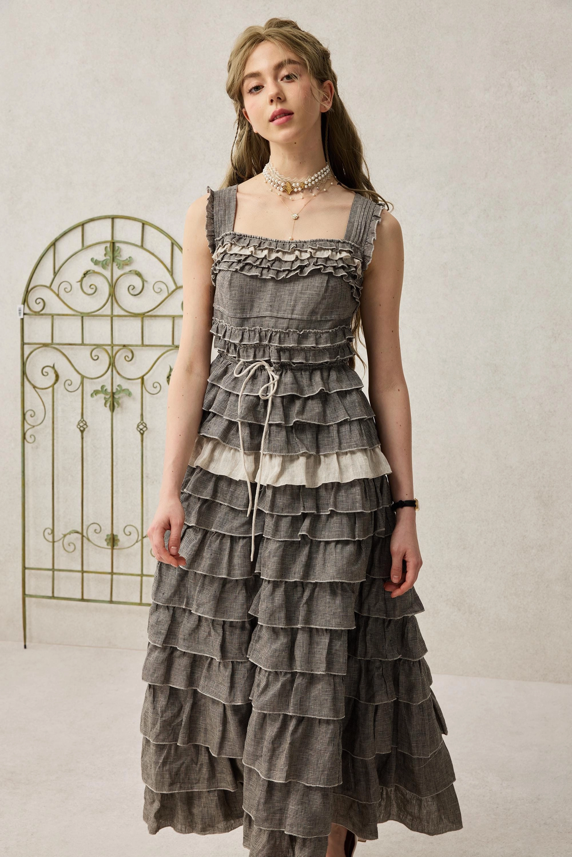 Non Irritating Tags Chill Ready Petals 22 | Dreamy gradient Linen Dress