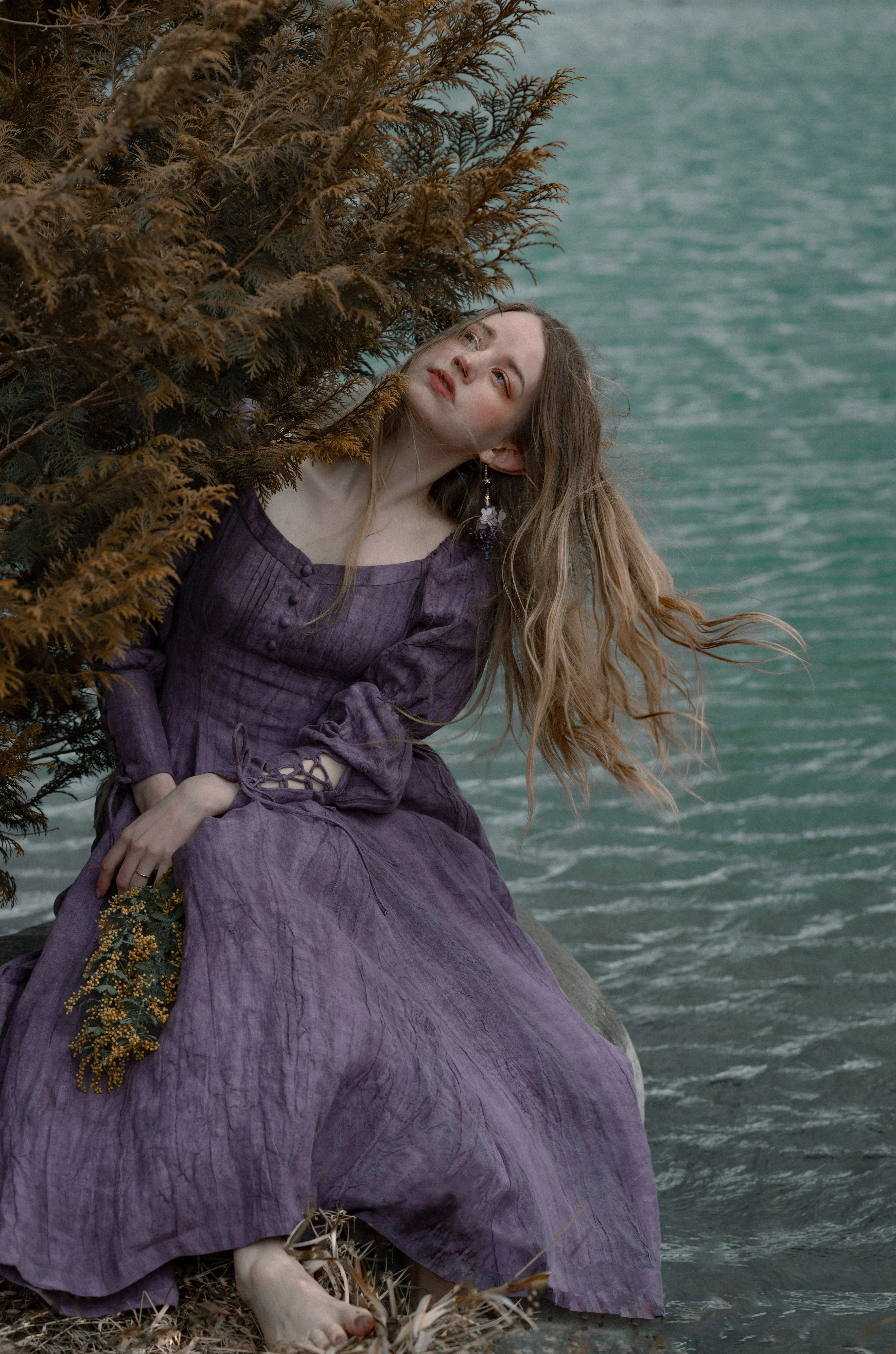 PHOENIX 24 | REGENCY LACE-UP LINEN DRESS Comfy Essentials Wear Abrasion Resistant Fabric
