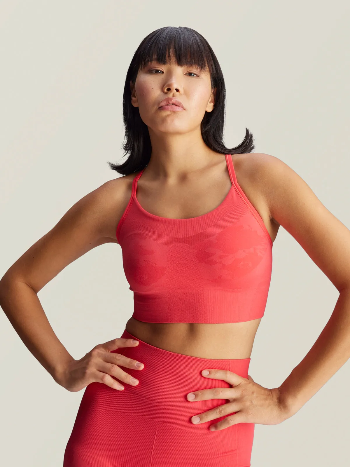 Pink Seamless TrueStrength Yoga Bra